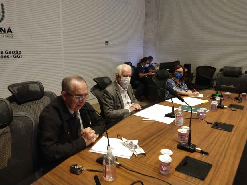 Reunião de videoconferência com Delegado Recalcatti, vice-governador Darci Piana e Luciana Casagrande Pereira com gestores culturais