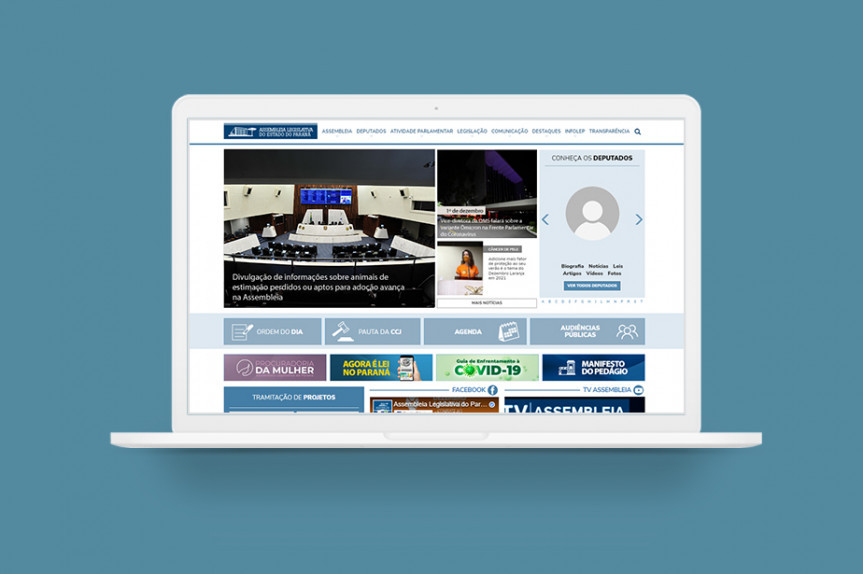 No site o cidadão encontra todas as informações do dia a dia da Casa de Leis.