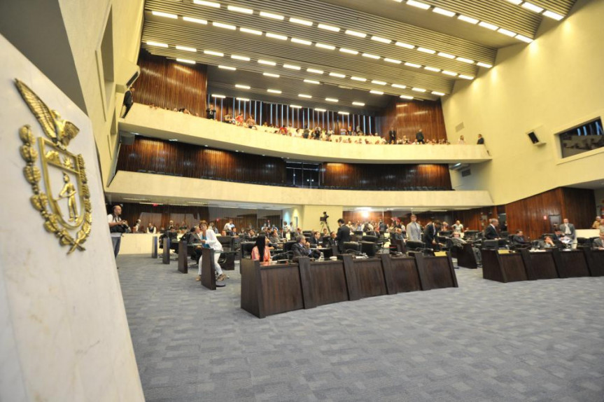 Deputados na sessão plenária.