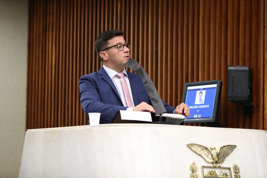 Deputado Arilson Chiorato (PT), líder da Oposição na Assembleia Legislativa do Paraná.