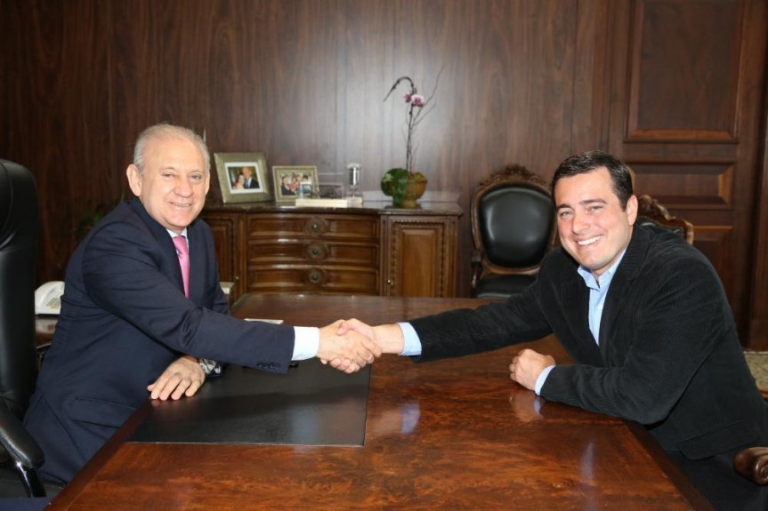 Presidente da Alep, deputado Traiano e o deputado federal, João Arruda.