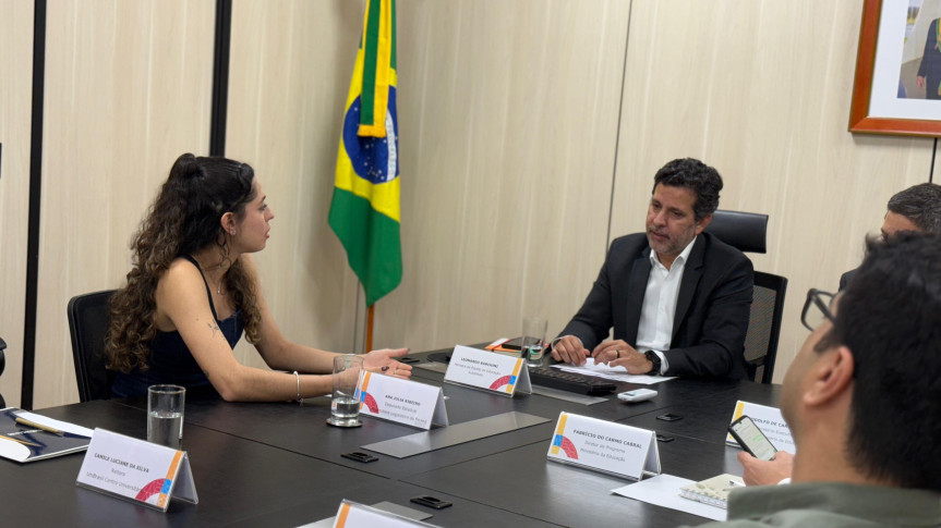 A agenda da deputada Ana Julia (PT) incluiu reunião no Ministério da Educação.
