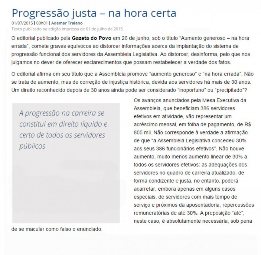 Artigo Ademar Traiano