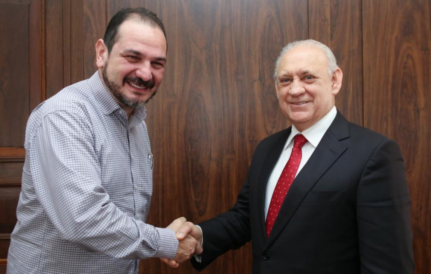 Professor Marlus Geronasso e o presidente da Alep Ademar Traiano (PSDB)