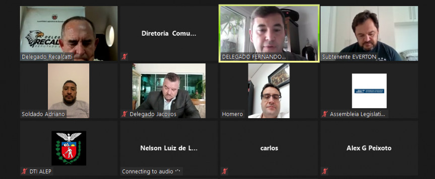 Reunião da Comissão de Segurança Pública da Assembleia Legislativa do Paraná.