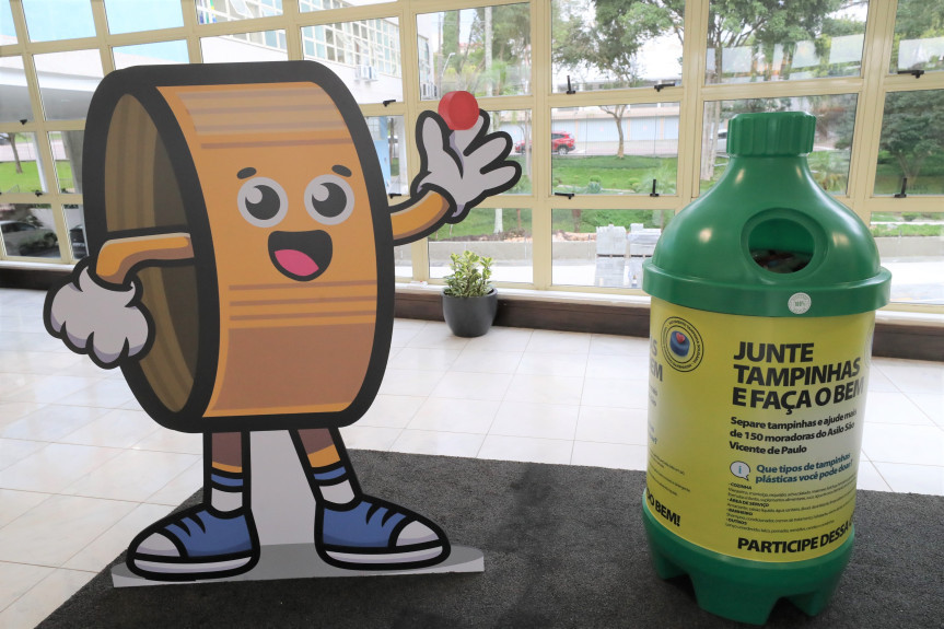 A campanha "Tampinha Solidária", de arrecadação de tampinhas plásticas, estará presente na Expoingá.