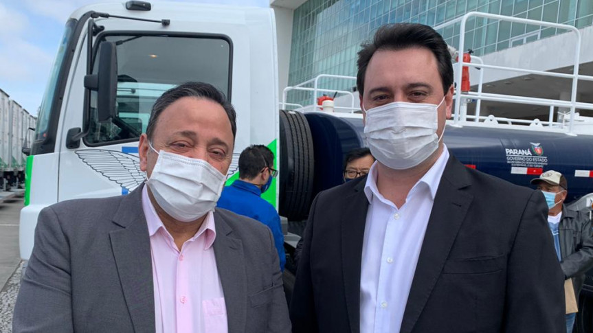 Líder do Governo, deputado Hussein Bakri (PSD) e Governador Ratinho Junior (PSD)