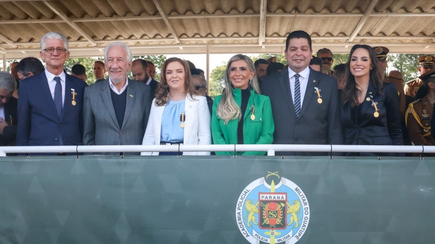 A cerimônia aconteceu na Academia Policial Militar do Guatupê, em São José dos Pinhais.