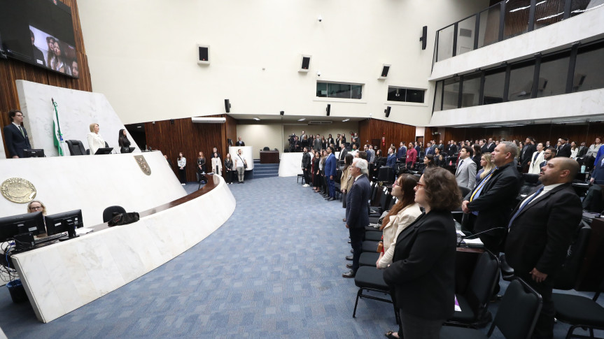 Cerimônia de posse dos deputados universitários ocorreu na tarde desta quinta-feira (17), no Plenário da Casa.