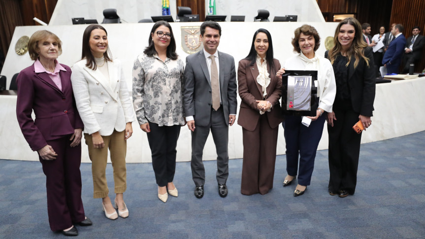 Entrega ocorreu antes do início da Sessão Plenária desta segunda-feira (27).