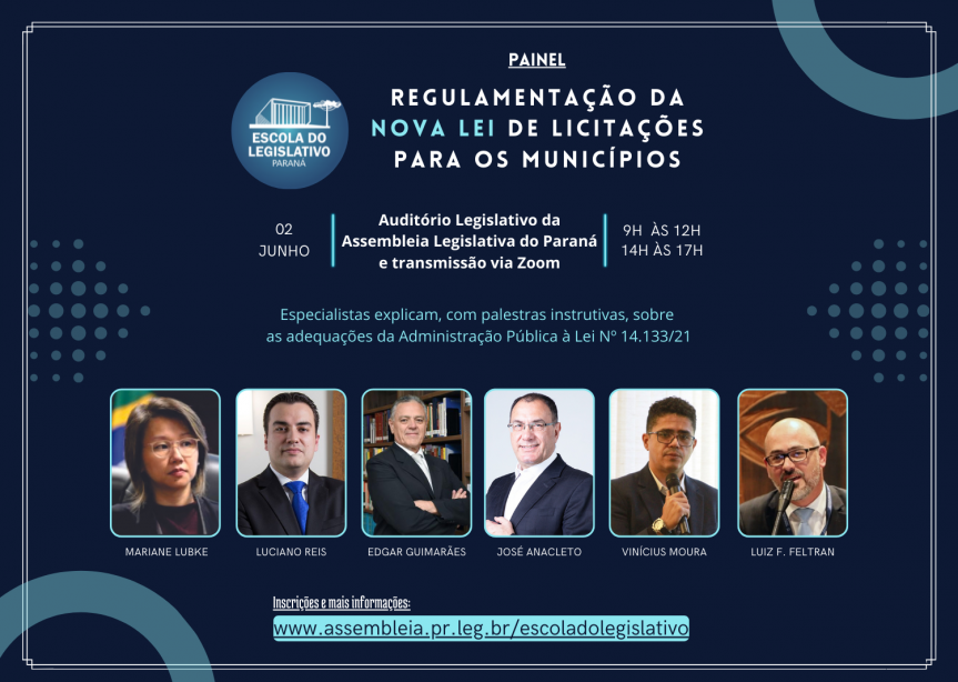 Evento promovido pela Escola do Legislativo da Assembleia debate as regras da nova Lei das Licitações e Contratos Públicos.