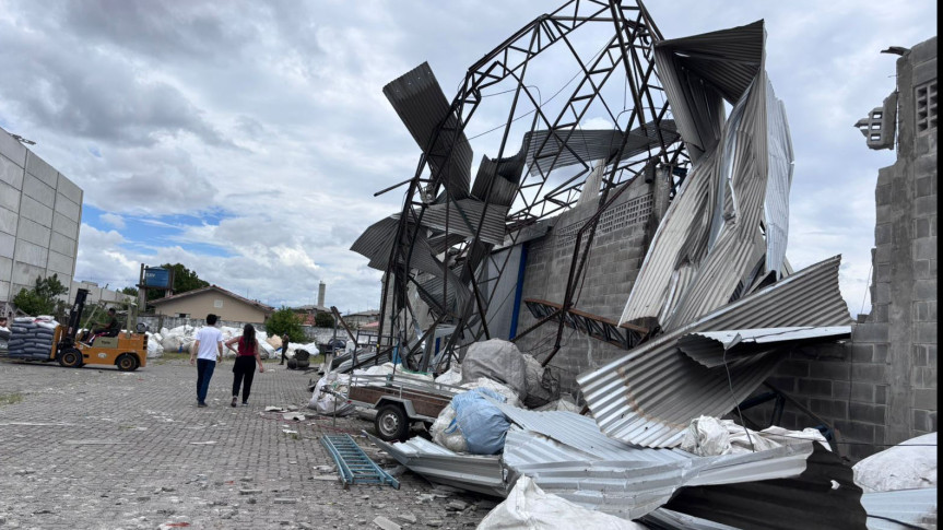 Estragos causados em São José dos Pinhais no último fim de semana.
