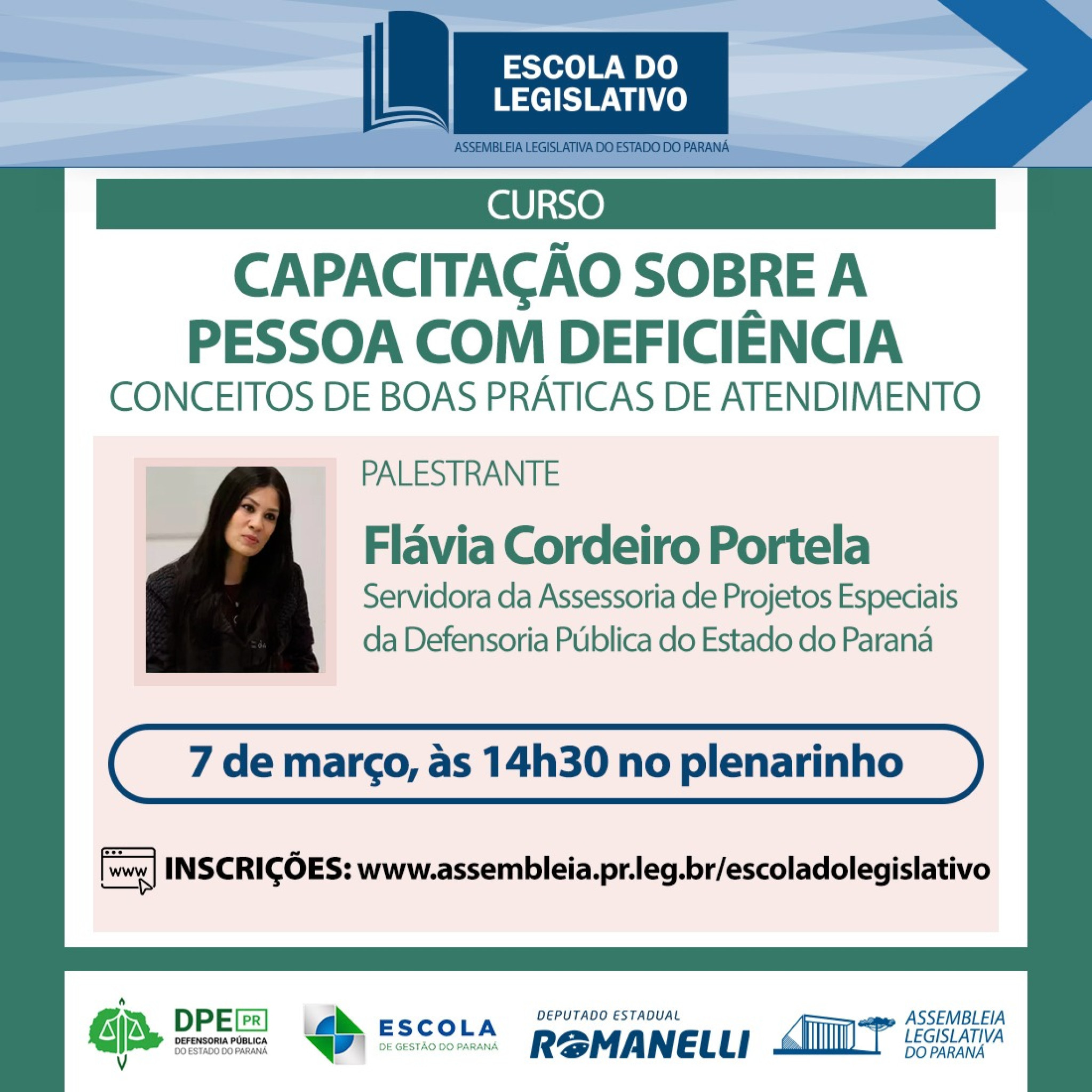 Continuam abertas inscrições para curso sobre boas práticas no atendimento à pessoa com deficiência