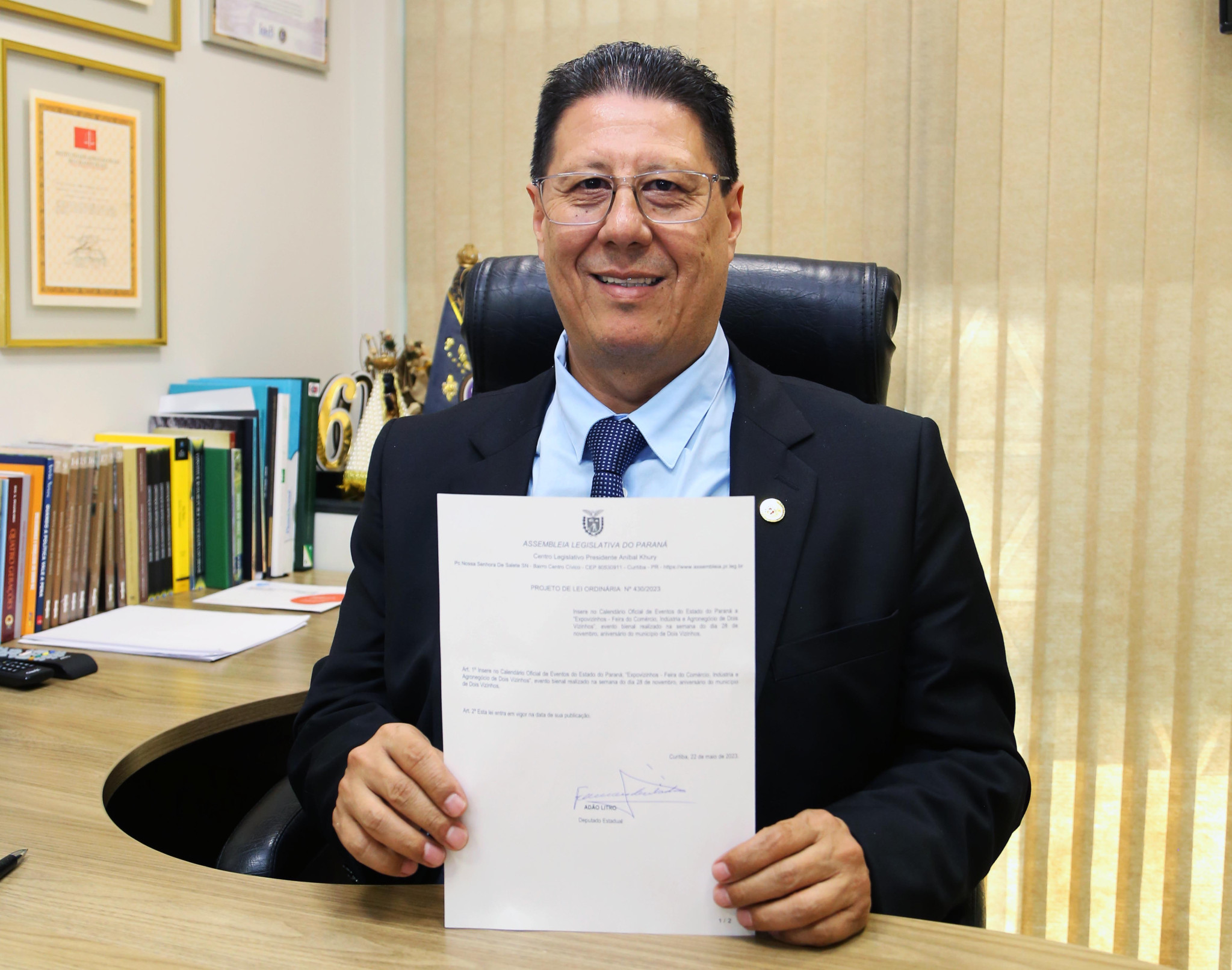 Deputado Adão Litro (PSD) quer inserir a Expovizinhos no Calendário de Eventos do Paraná