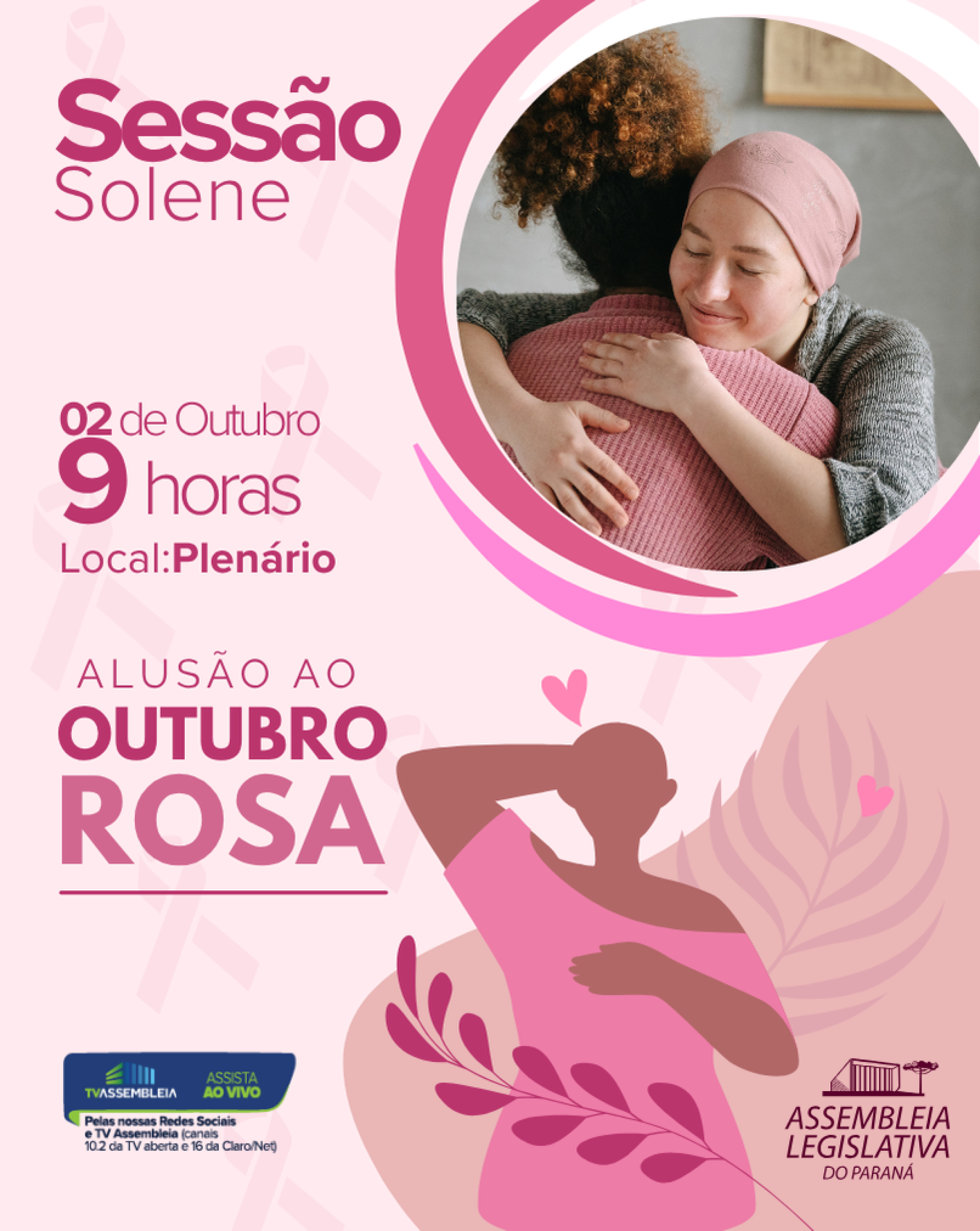 Sessão Especial sobre Outubro Rosa terá relatos sobre como lidar com câncer