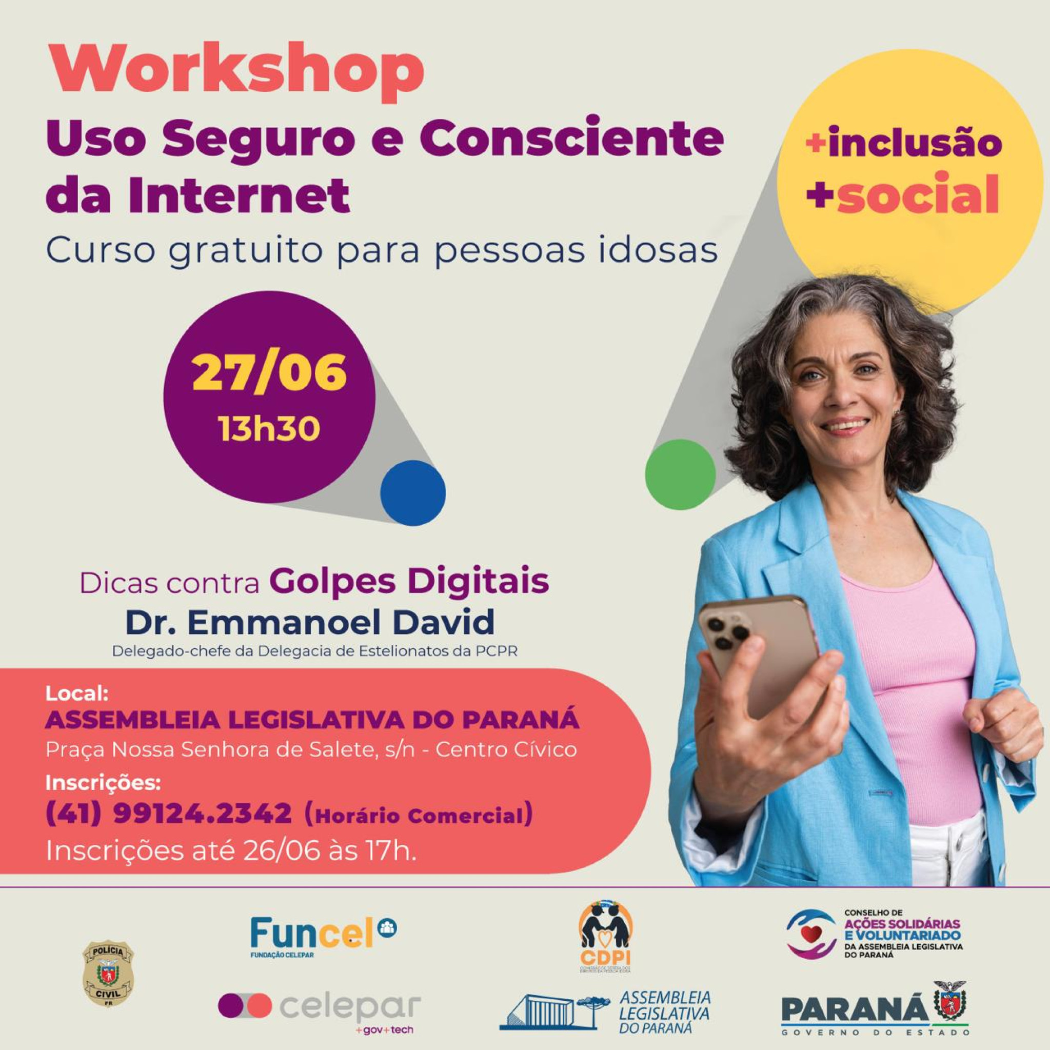 Já estão abertas as inscrições para o novo curso sobre o uso seguro e consciente da internet