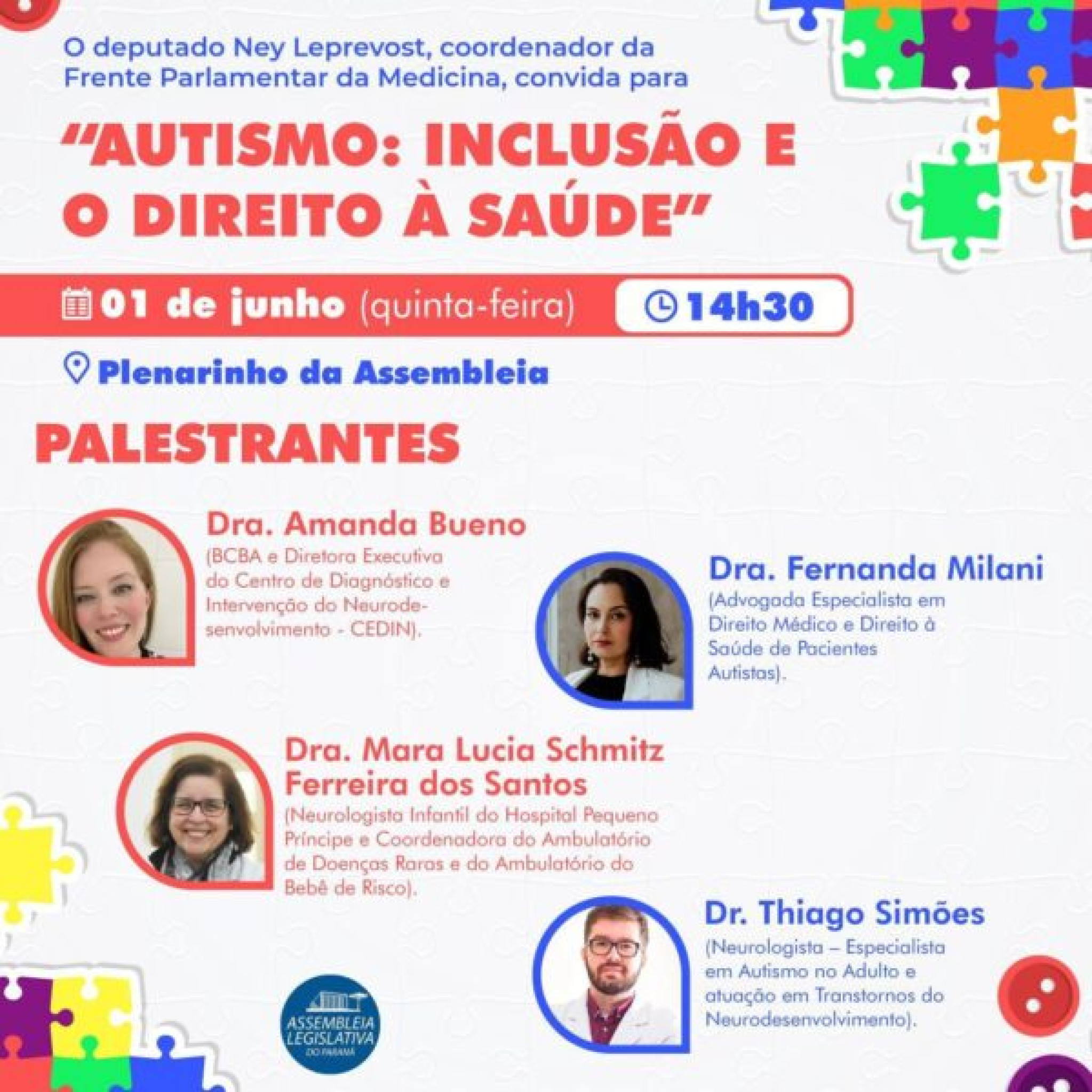 Frente Parlamentar da Medicina realiza ciclo de palestras sobre autismo nesta quinta-feira (1º)