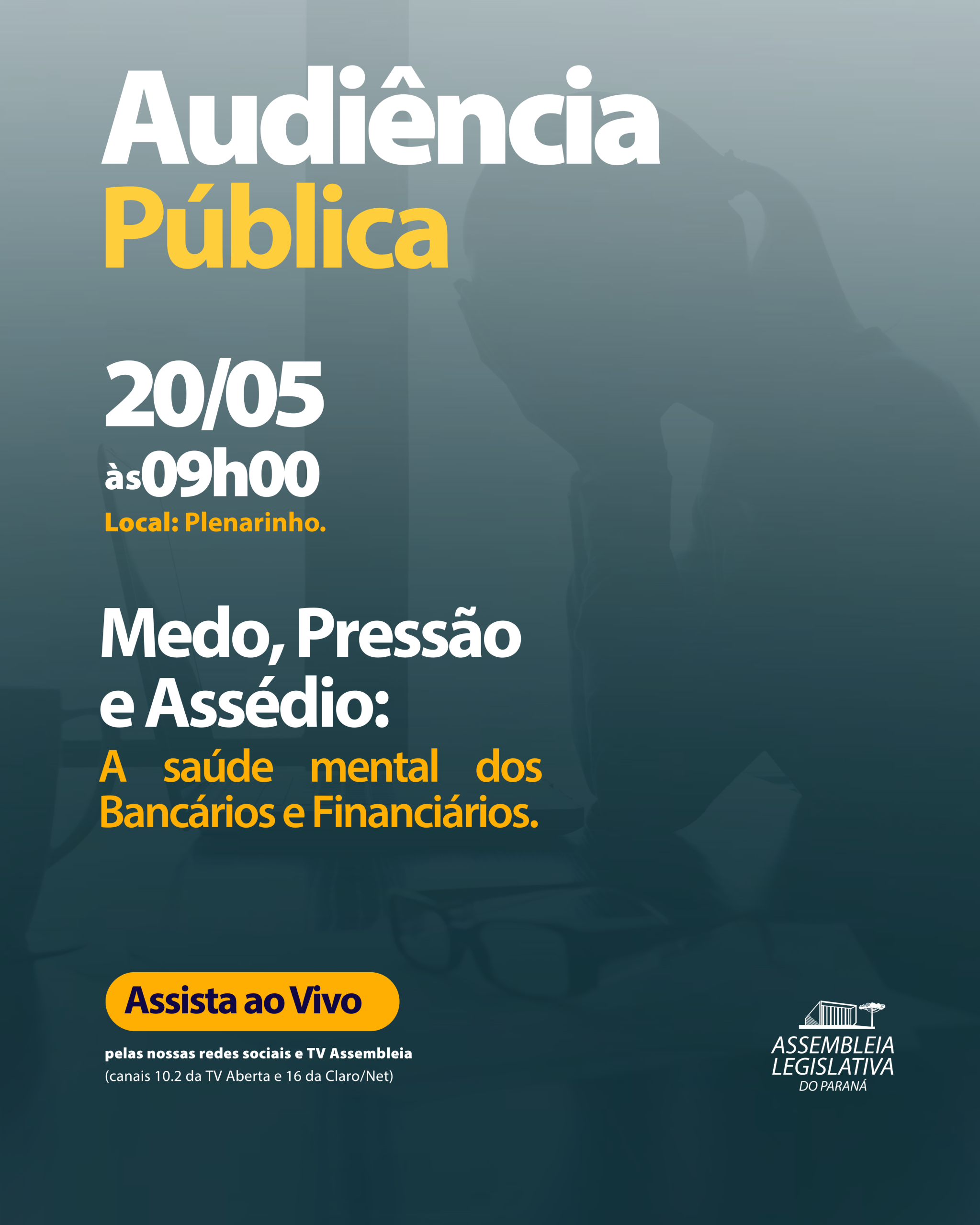 Audiência pública debate saúde mental de bancários e financiários no Paraná