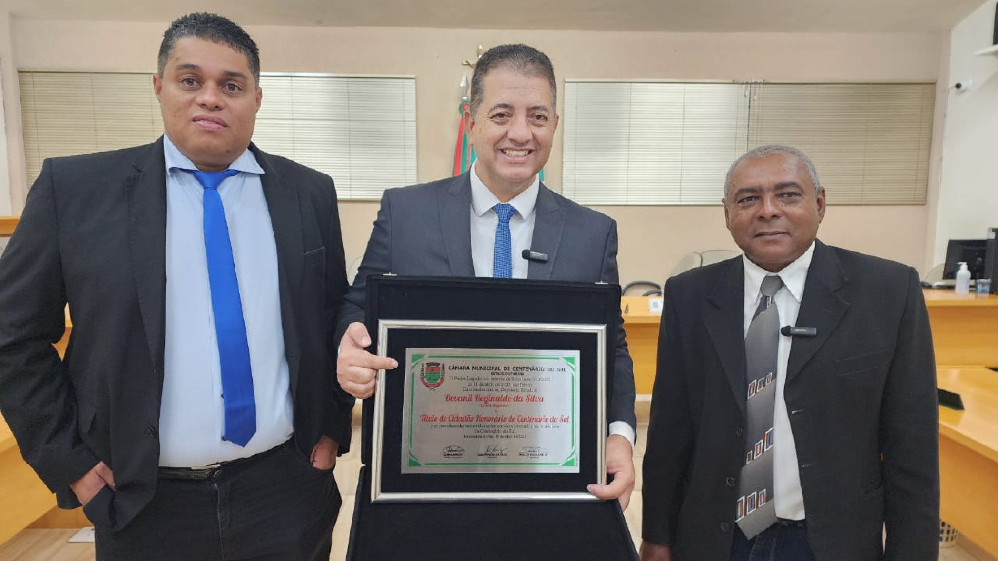 Deputado Cobra Repórter (PSD) recebe título de Cidadão Honorário de Centenário do Sul