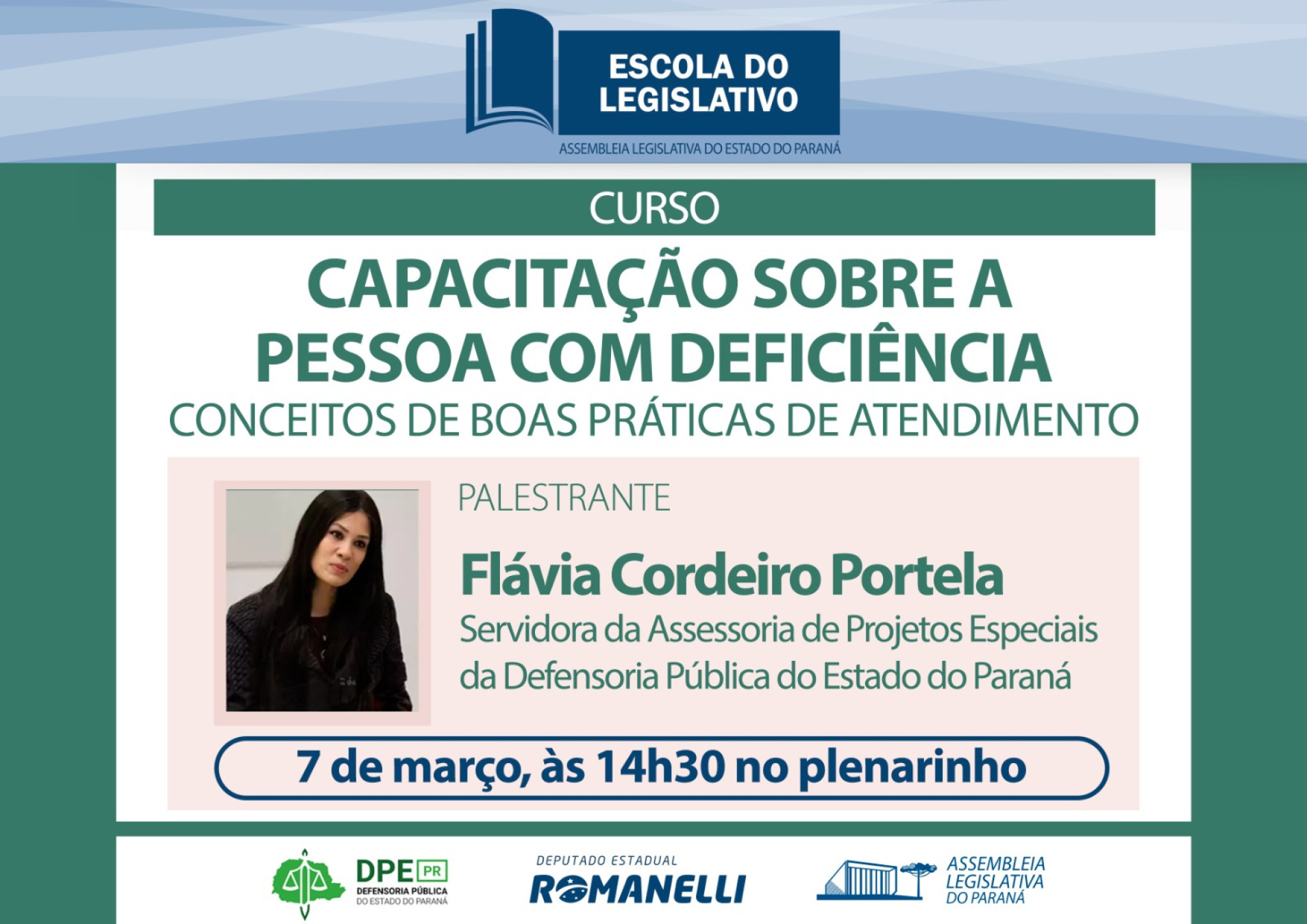 Assembleia Legislativa promove curso sobre boas práticas no atendimento à pessoa com deficiência