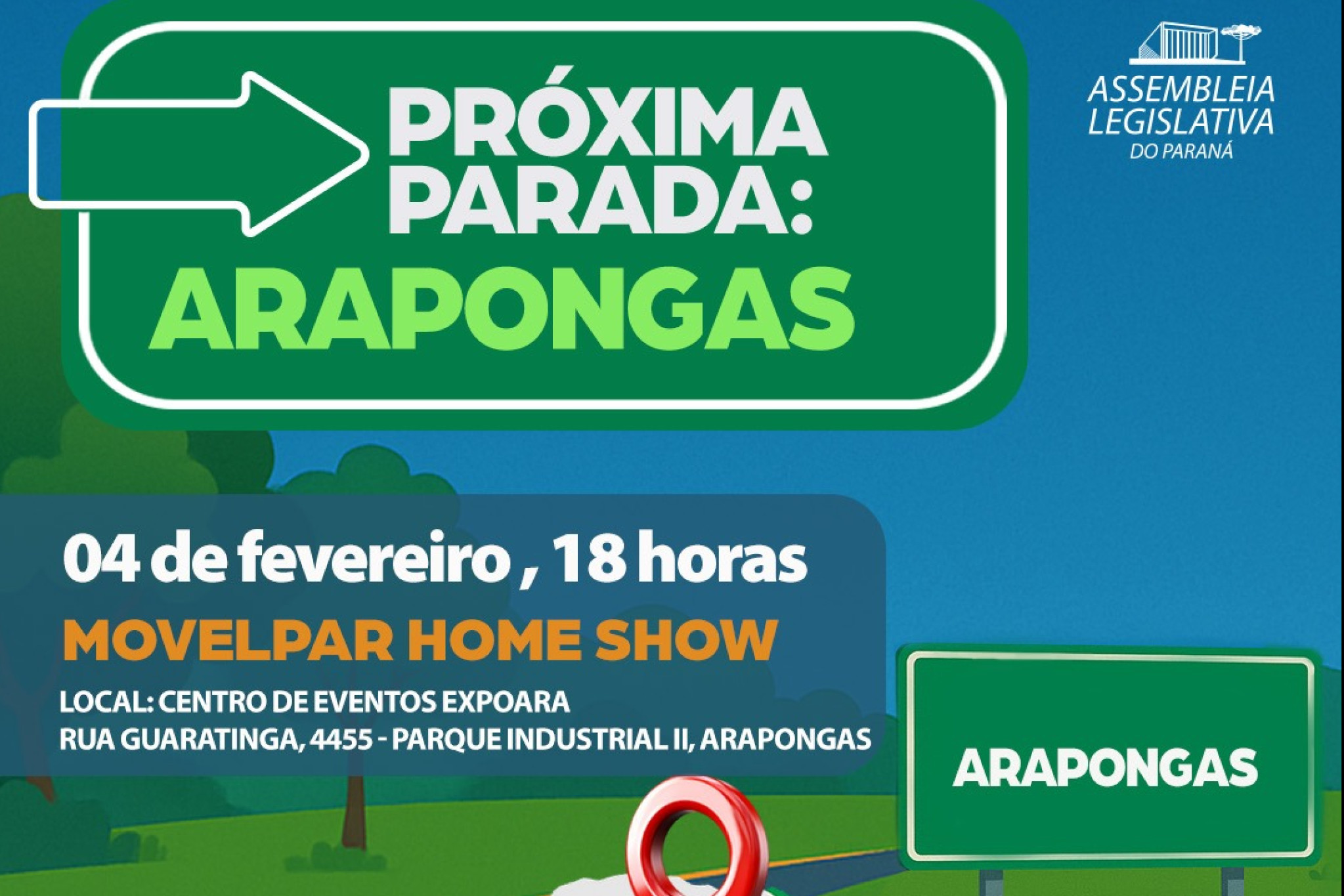 Arapongas receberá a primeira Assembleia Itinerante de 2026
