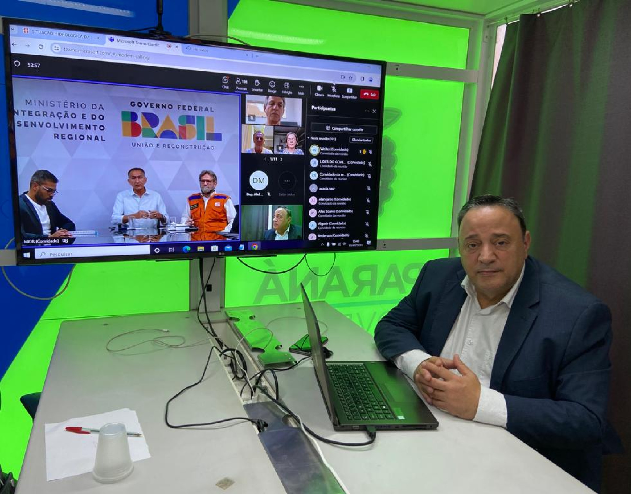 Em reunião virtual com ministro da Integração, deputado Hussein Bakri (PSD) faz apelo por ação emergencial nas BRs 153 e 476