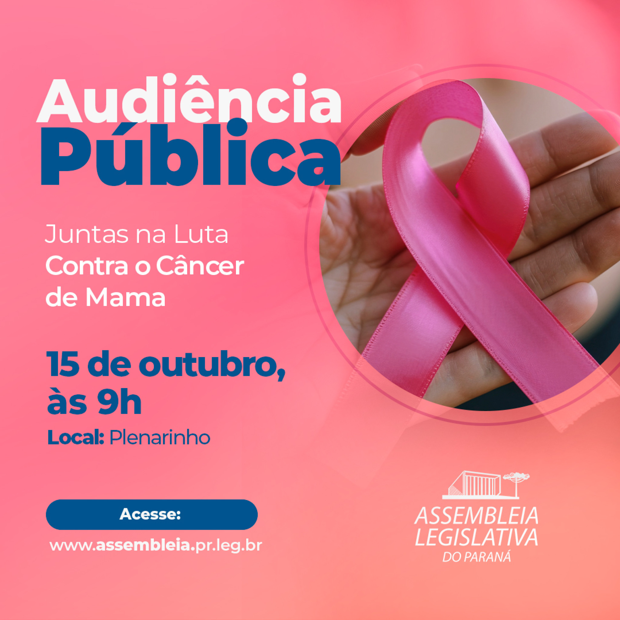 Audiência pública “Juntas na Luta contra o Câncer de Mama” debate prevenção e novos tratamentos