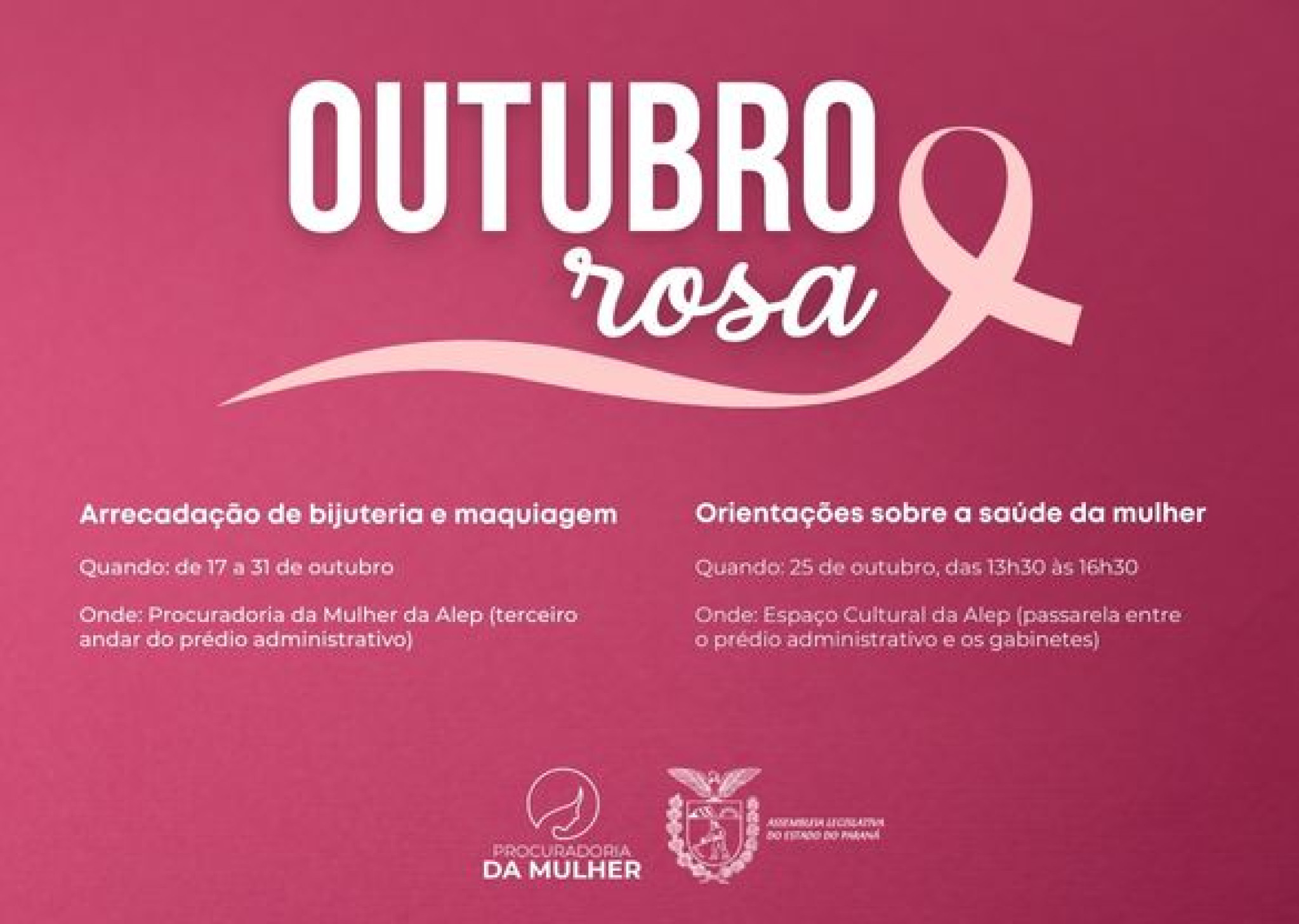 Procuradoria da Mulher arrecada bijuterias e maquiagens para pacientes oncológicas