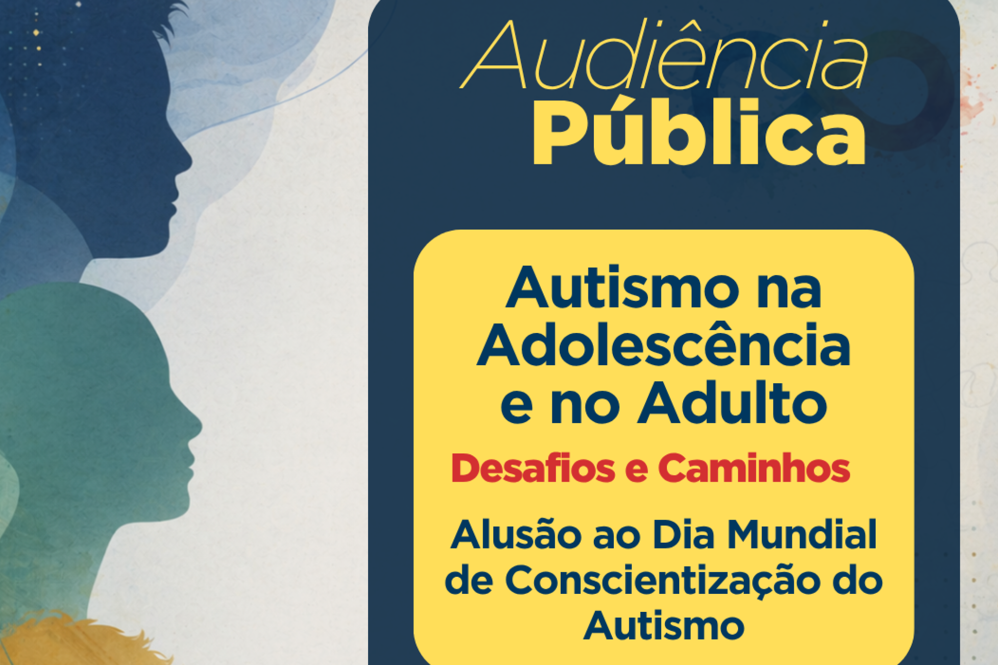Assembleia Legislativa realiza audiência pública sobre autismo na adolescência e na vida adulta na próxima segunda-feira (4)