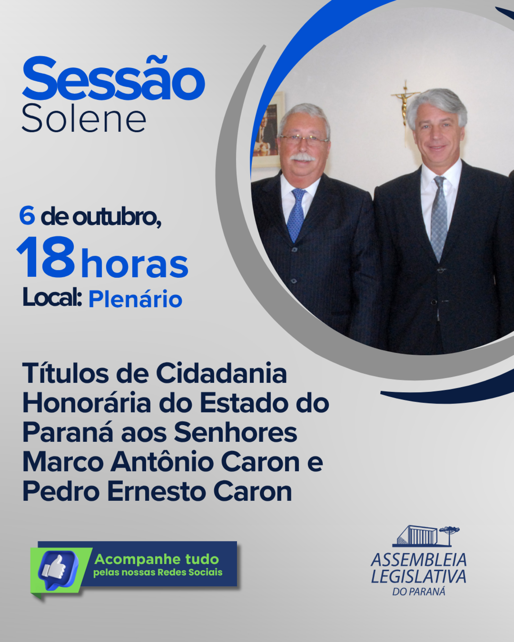 Sessão Solene celebra legado dos médicos Marco e Pedro Caron, referências na saúde pública e hospitalar do Paraná