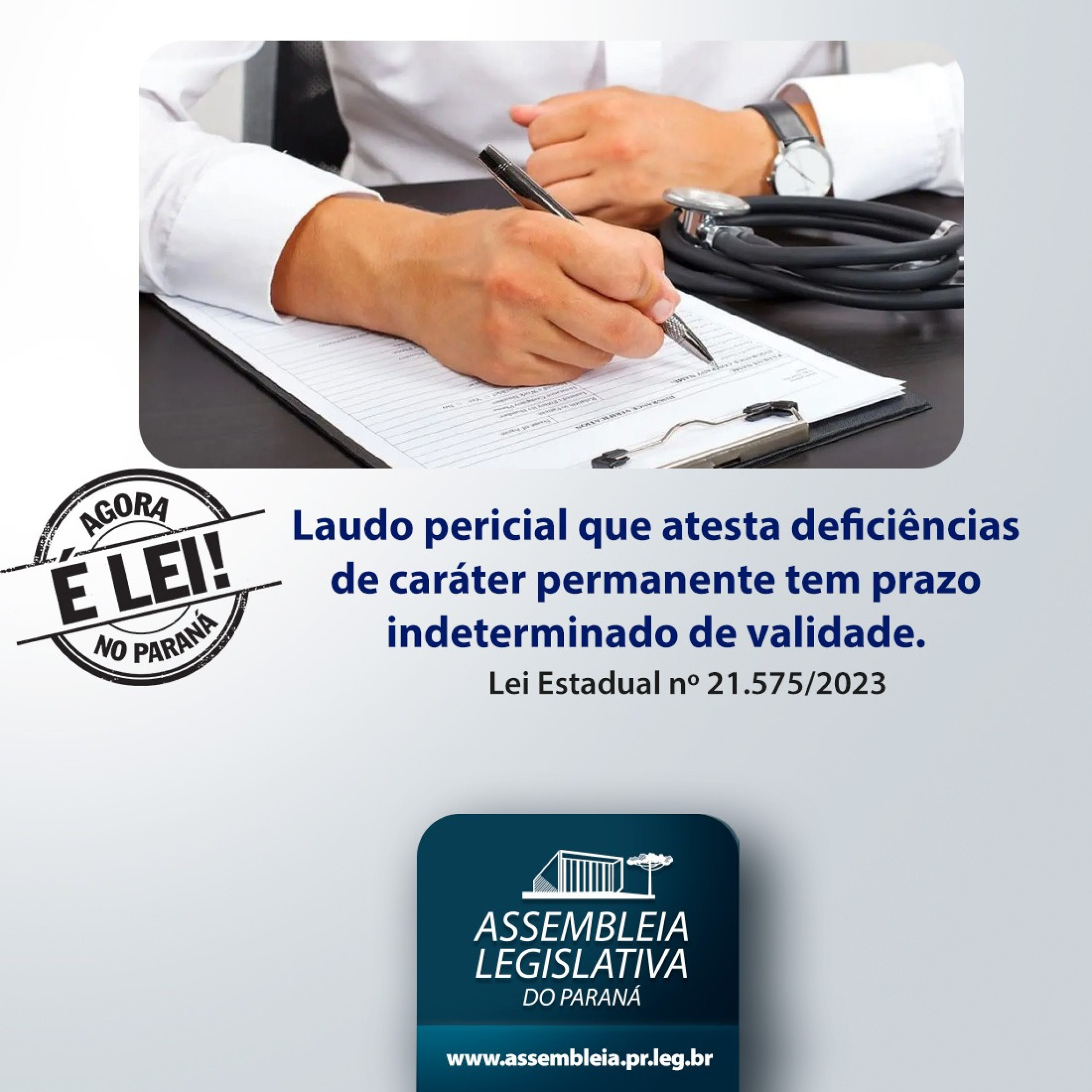 Agora É Lei: laudos de deficiências permanentes devem valer por tempo indeterminado no Paraná