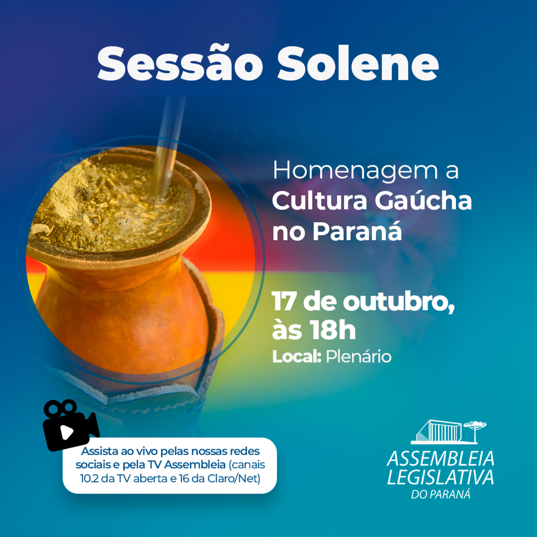 A Cultura Gaúcha no Paraná será homenageada em sessão solene na Assembleia Legislativa