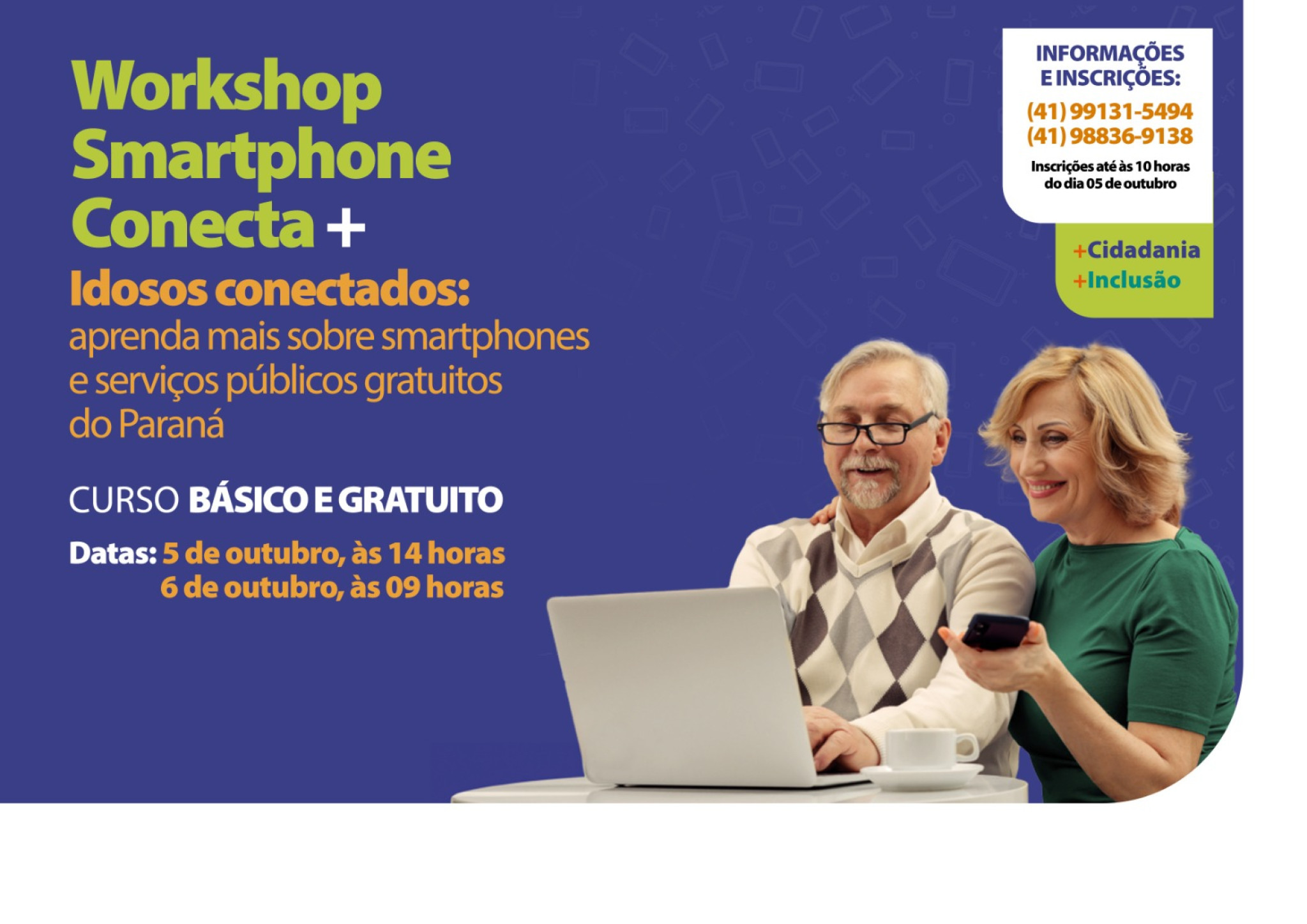 Inscrições abertas para curso de smartphone para idosos