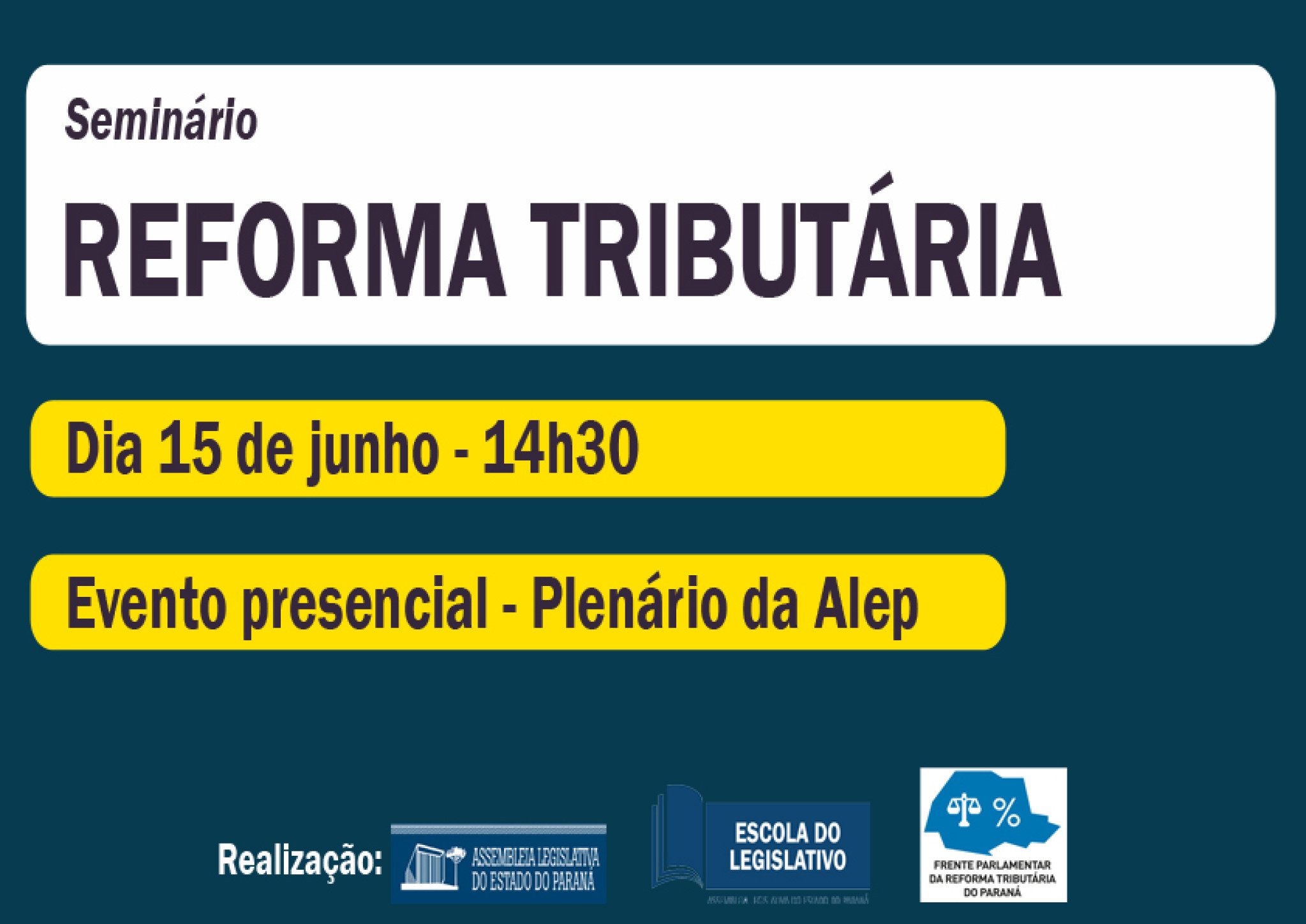 Frente Parlamentar da Reforma Tributária será instalada na Assembleia com seminário sobre o tema