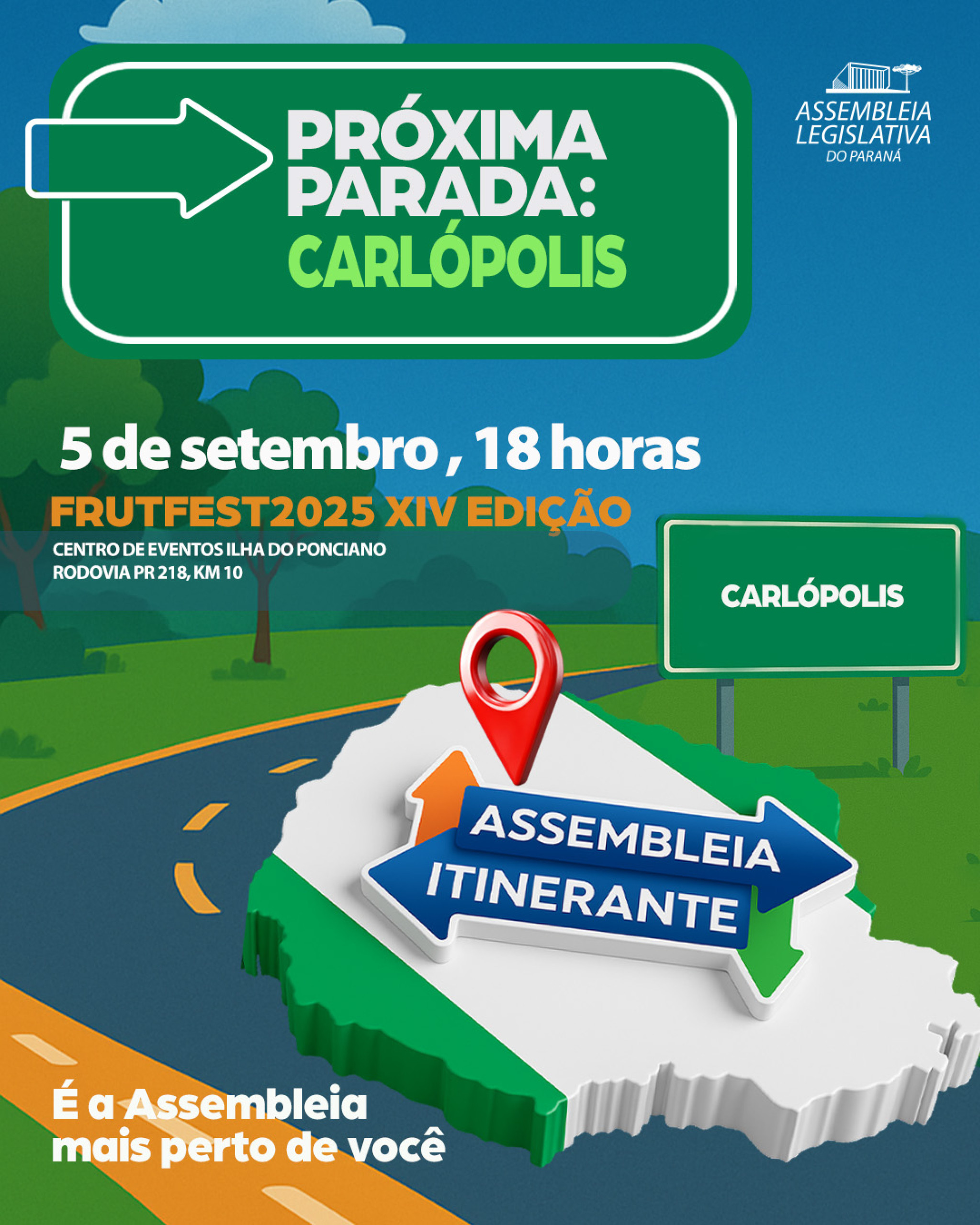 Agora é a vez de Carlópolis: Assembleia Itinerante promove Sessão Especial no município nesta sexta-feira (5)