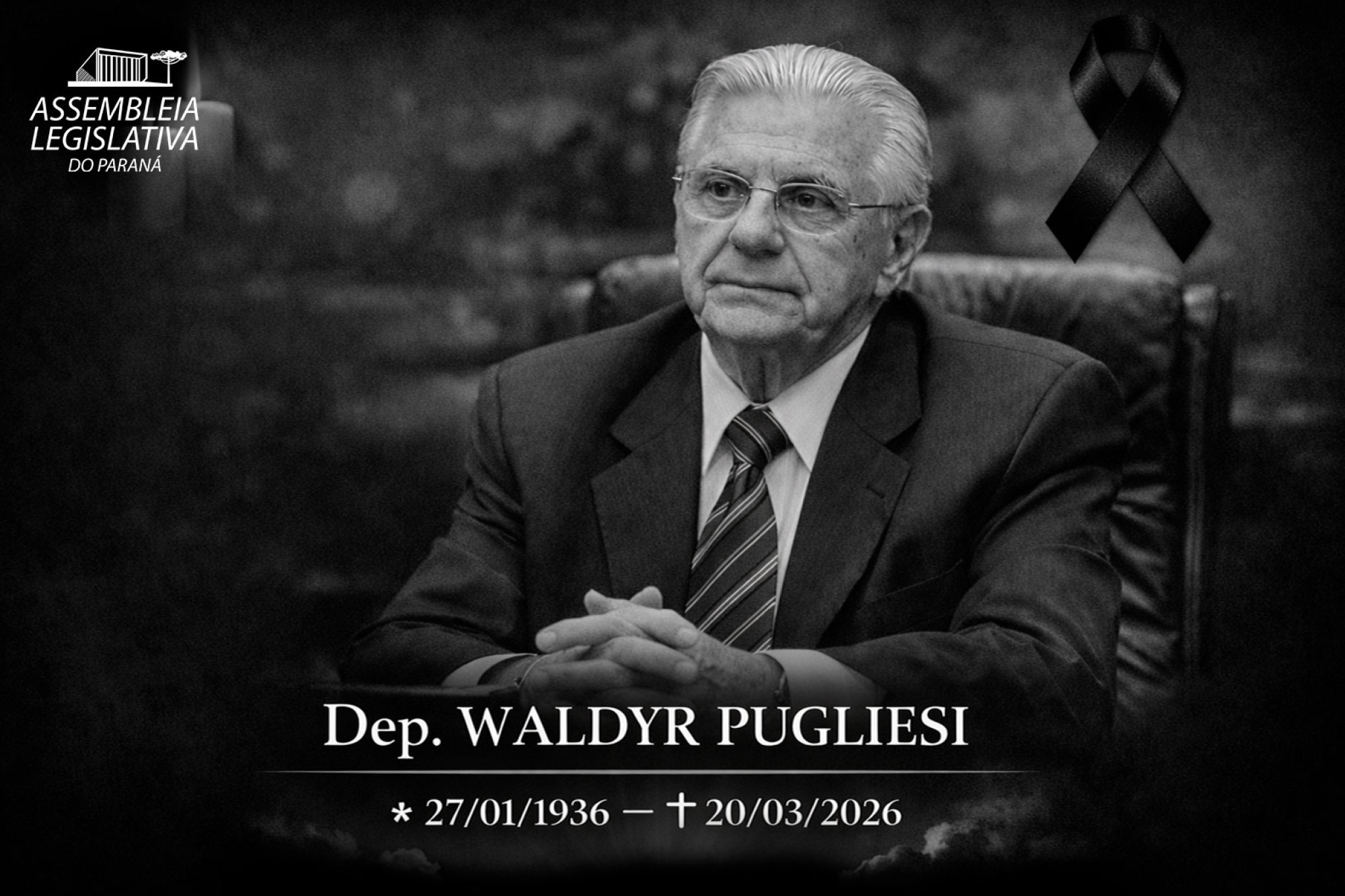 Assembleia Legislativa do Paraná lamenta o falecimento do ex-deputado estadual Waldyr Pugliesi