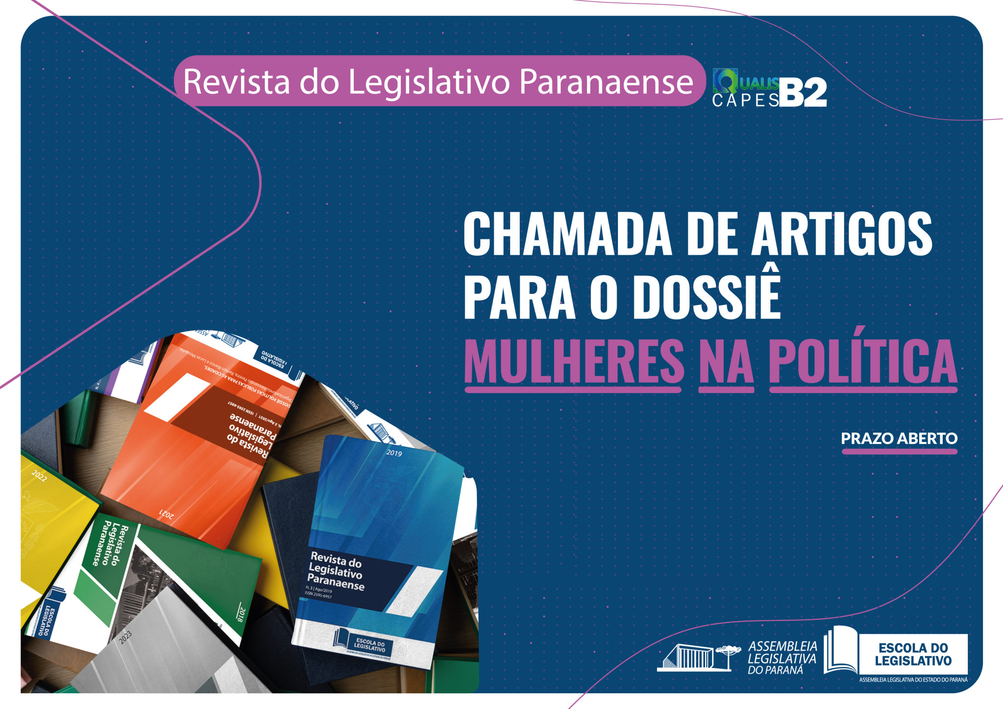 Revista do Legislativo Paranaense abre prazo para submissões de artigos ao Dossiê "Mulheres na Política"