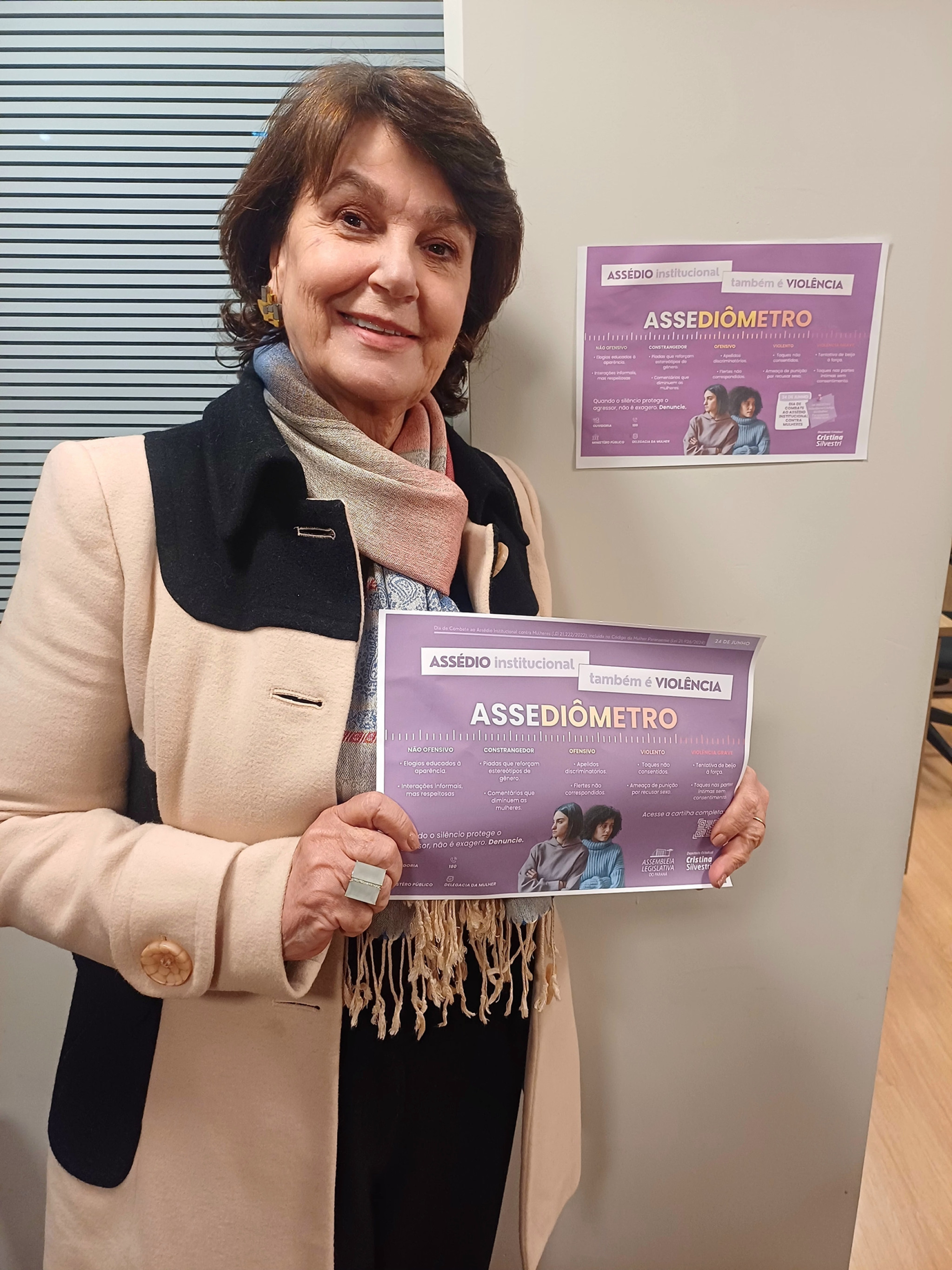 Deputada Cristina Silvestri (PP) promove campanha contra o assédio institucional no serviço público