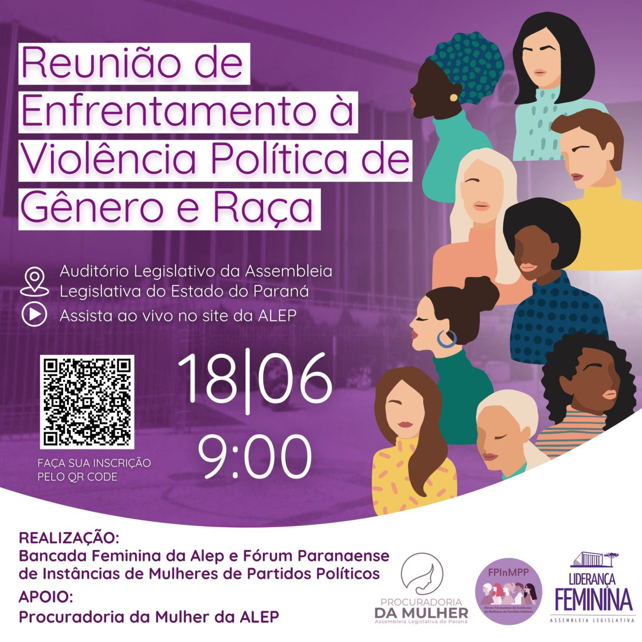 Bancada Feminina convida população para discutir o Enfrentamento à Violência Política de Gênero e Raça