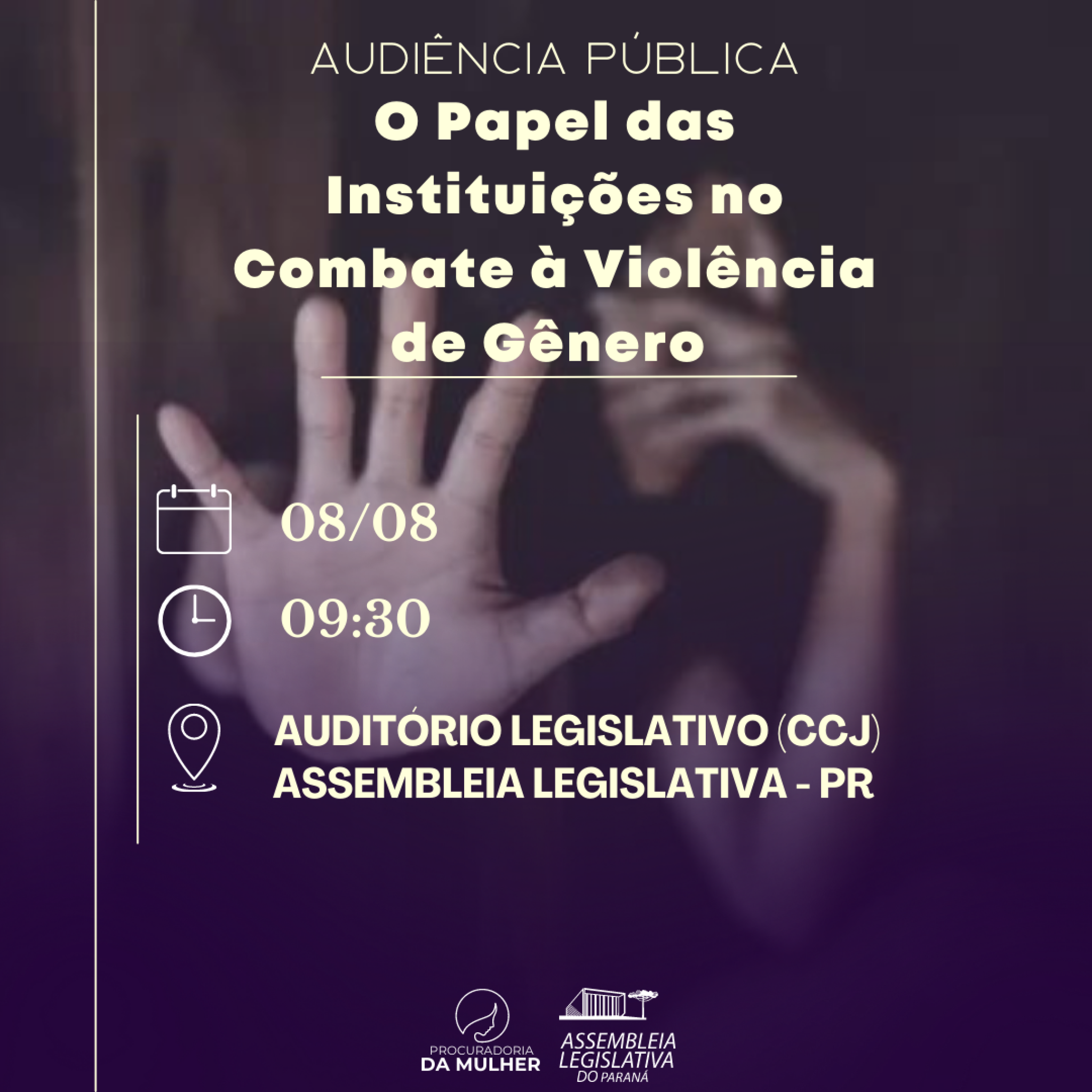 Procuradoria da Mulher da Assembleia realiza Audiência Pública em alusão aos 17 anos da Lei Maria da Penha