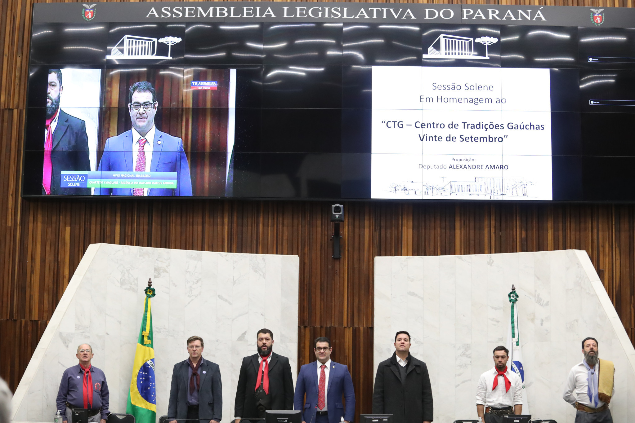 Centro de Tradições Gaúchas Vinte de Setembro é homenageado pela Assembleia Legislativa