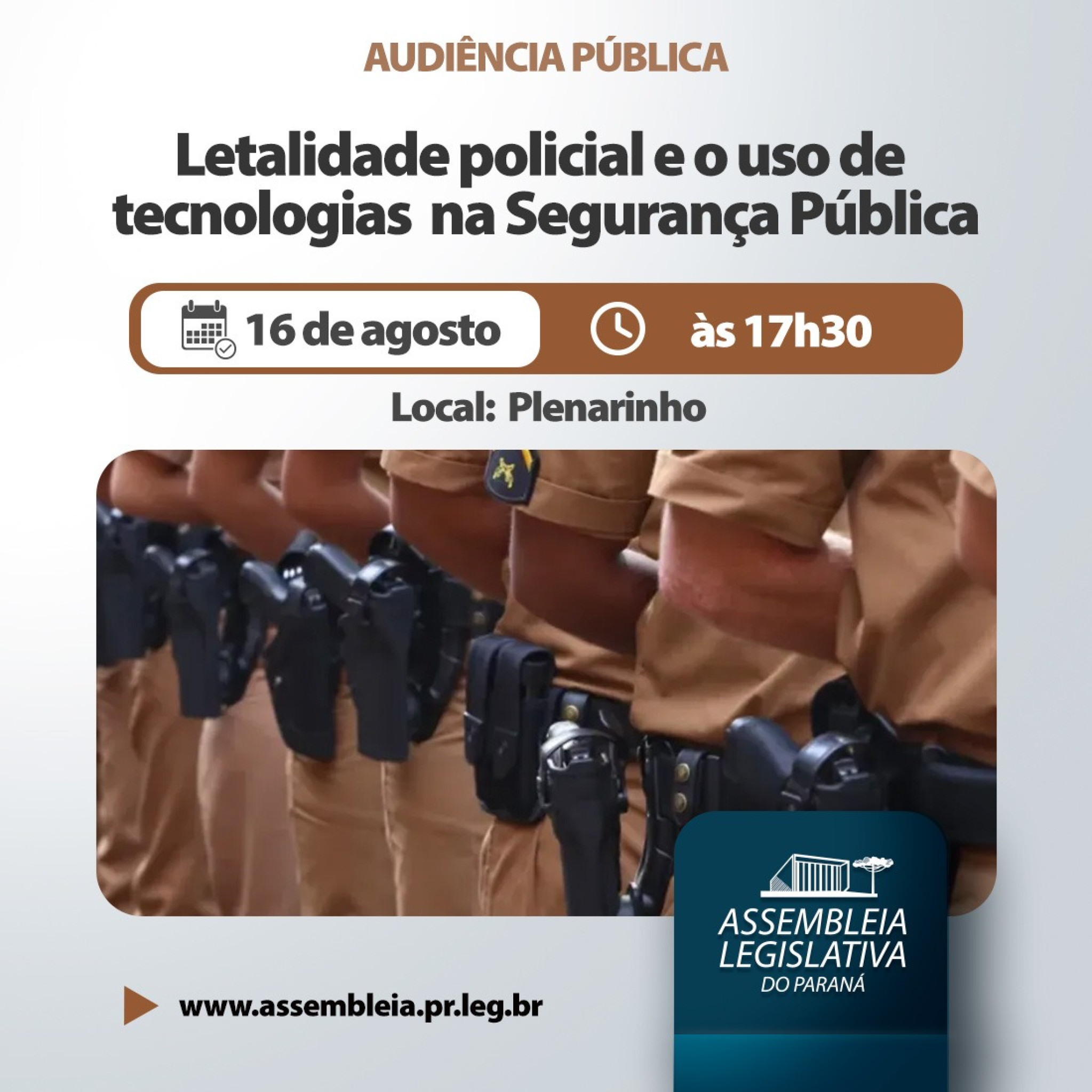 Audiência debaterá a letalidade policial e o uso de tecnologias na segurança pública