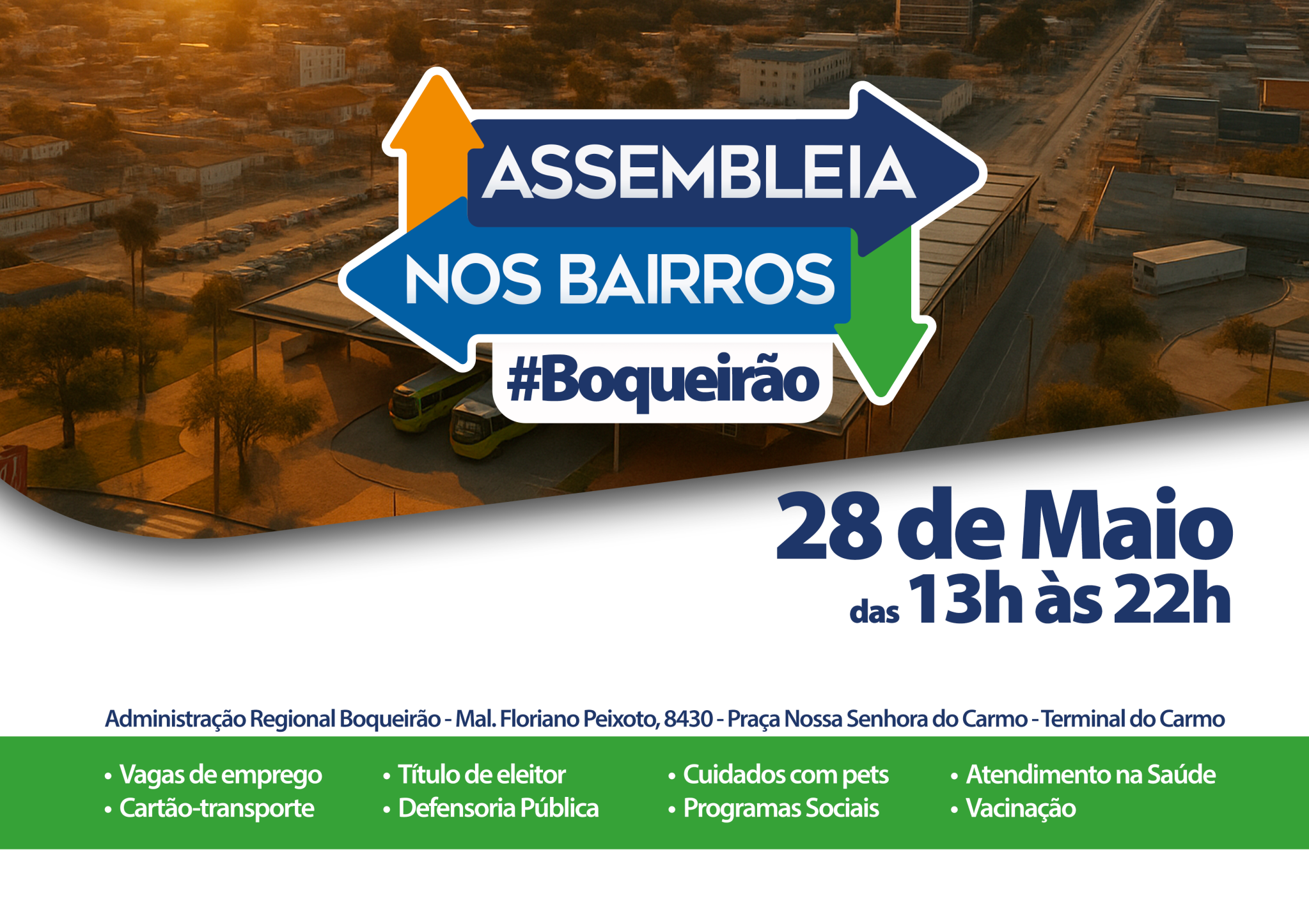 Primeira edição do Assembleia nos Bairros terá extensa programação nesta quarta-feira (28)