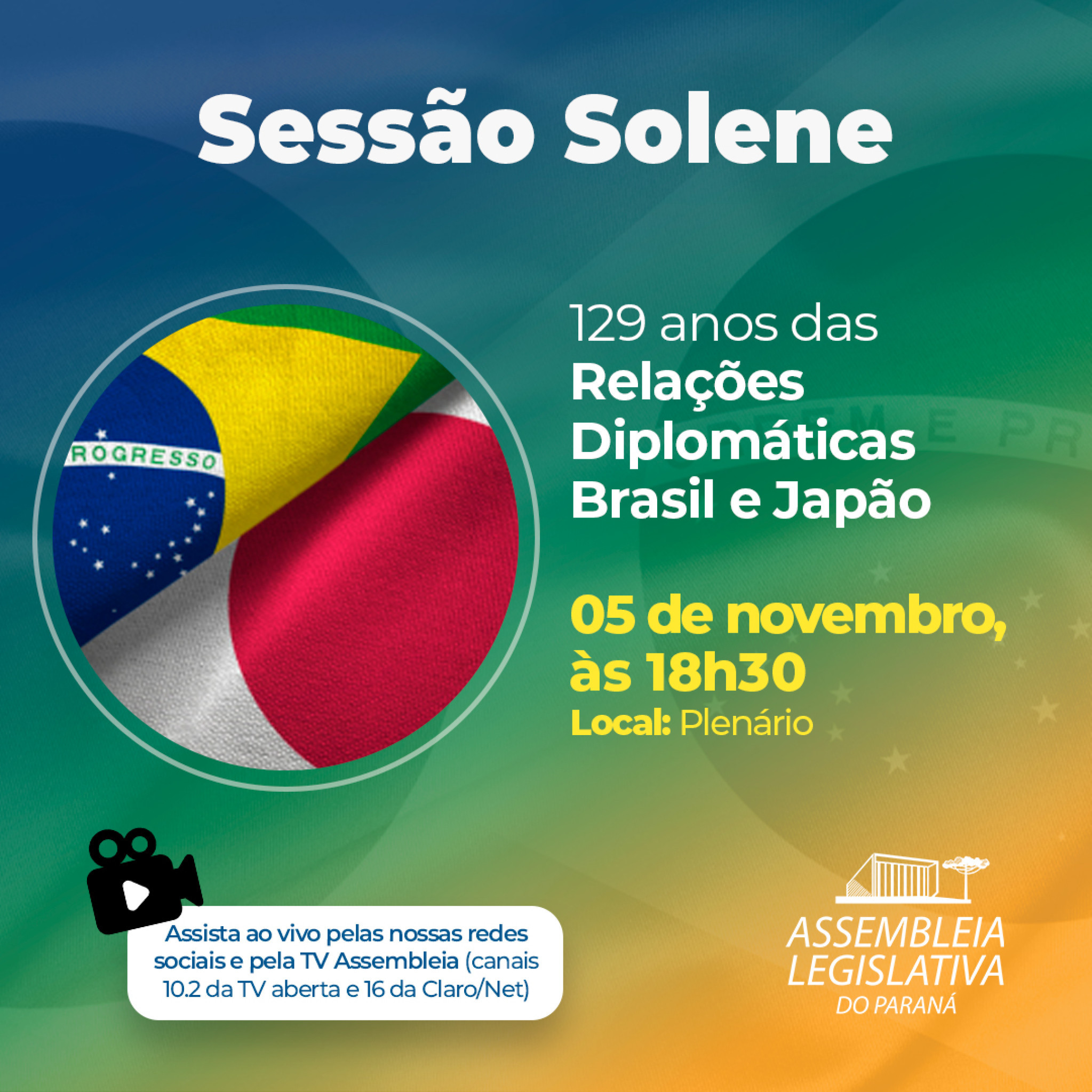 Assembleia celebra os 129 anos de relações diplomáticas entre o Brasil e o Japão