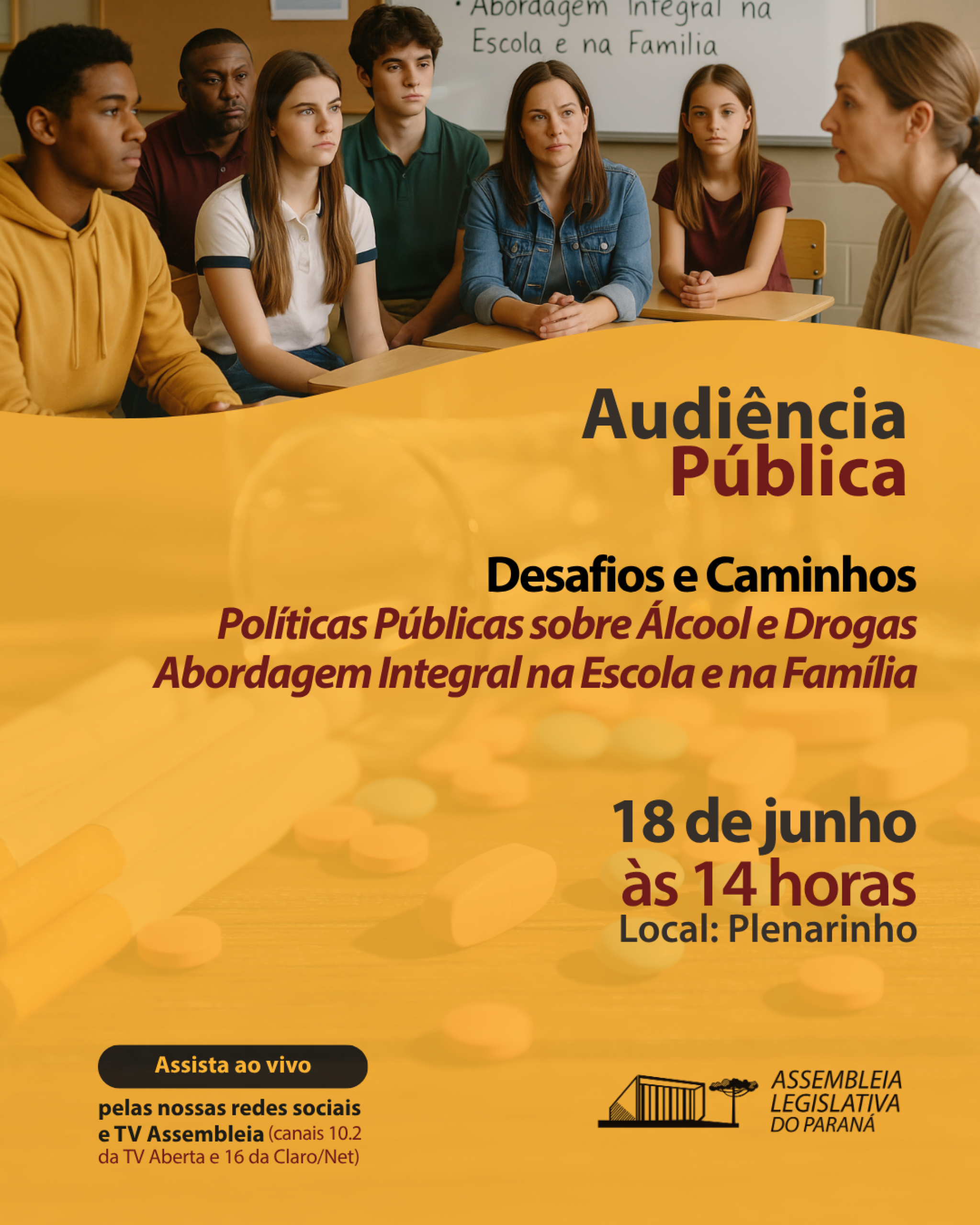 Assembleia sedia audiência pública sobre políticas de combate às drogas e álcool