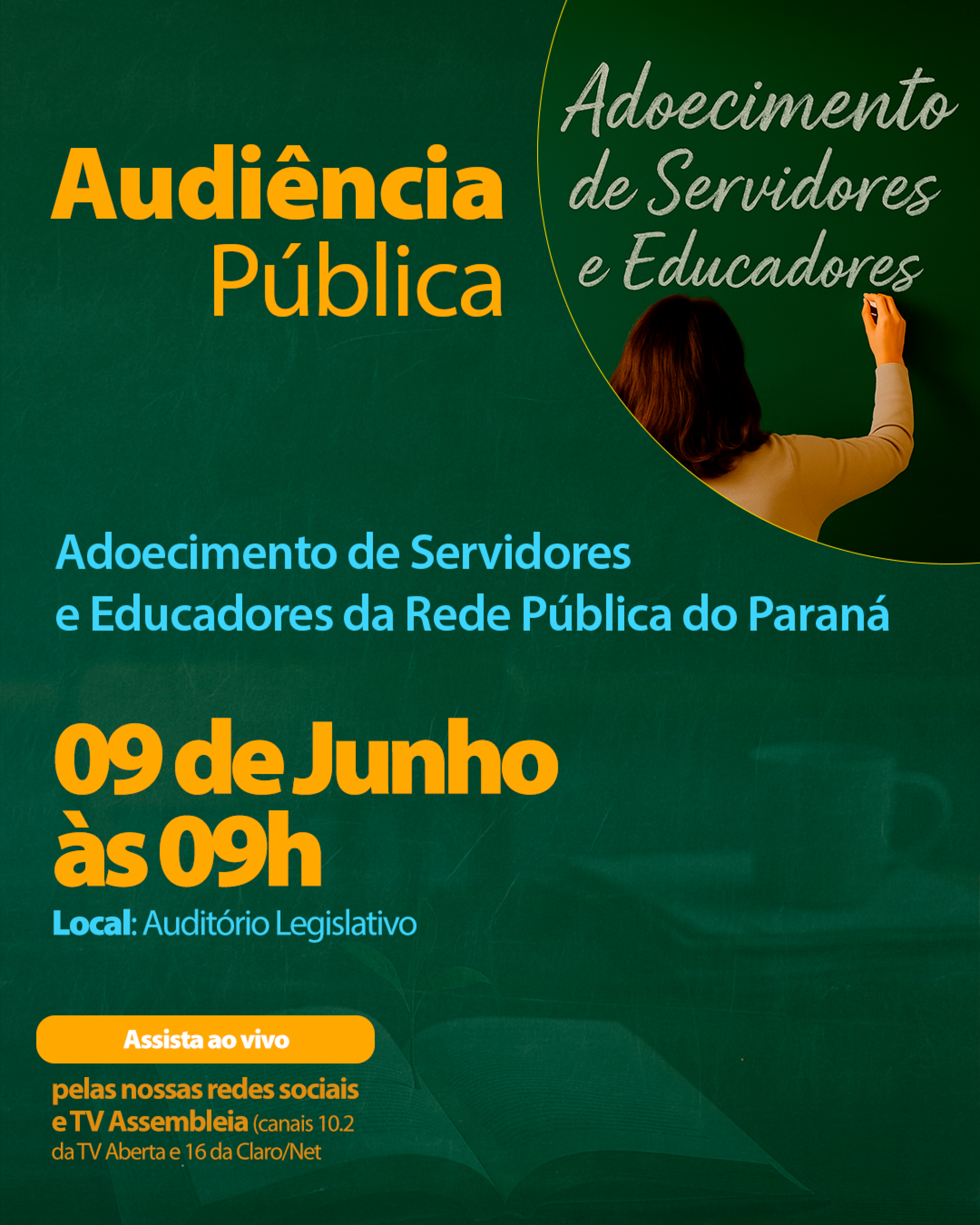 Audiência pública debate a saúde física e mental dos profissionais da educação no Paraná
