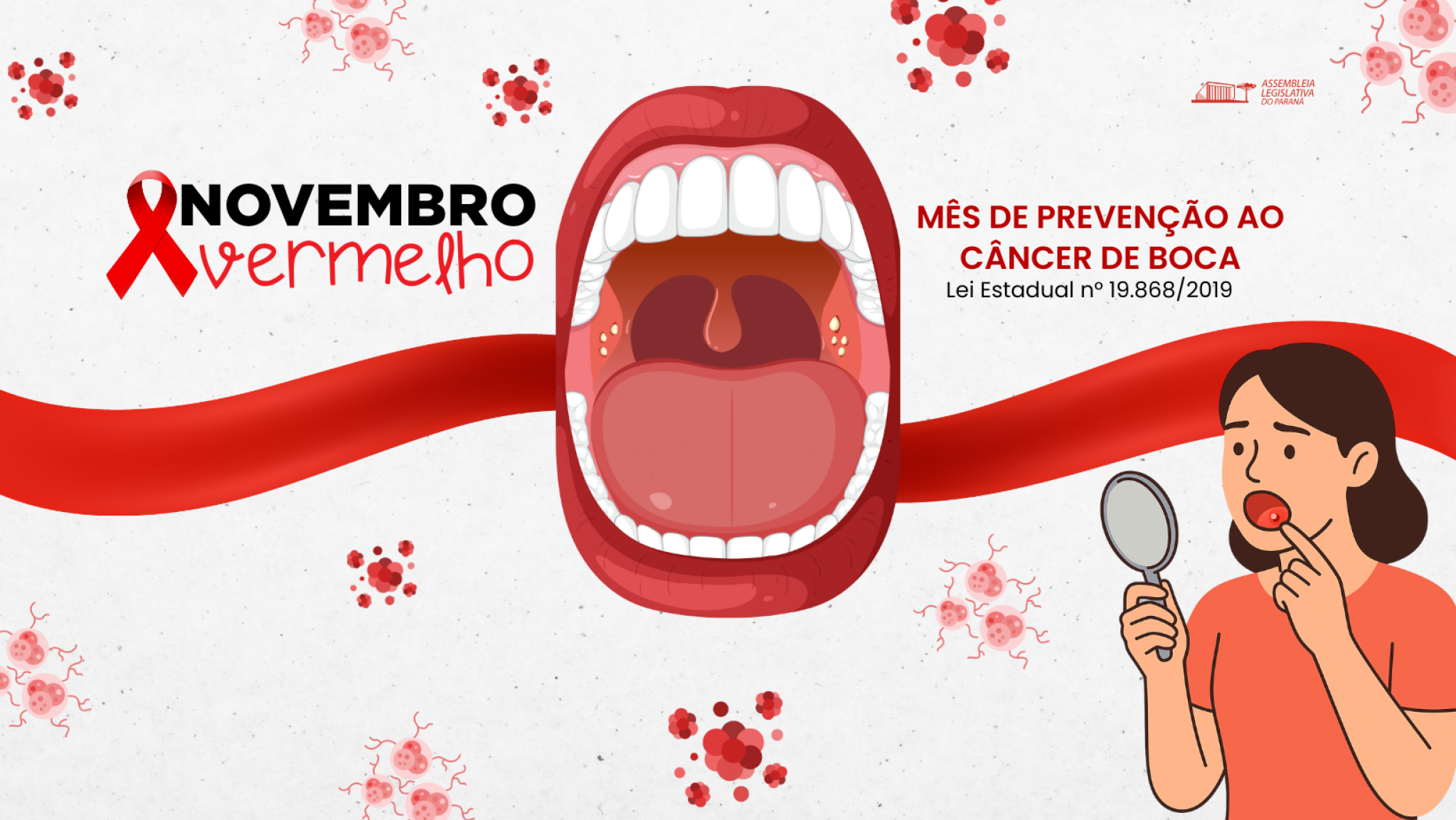Novembro Vermelho alerta para prevenção e diagnóstico precoce do câncer de boca no Paraná