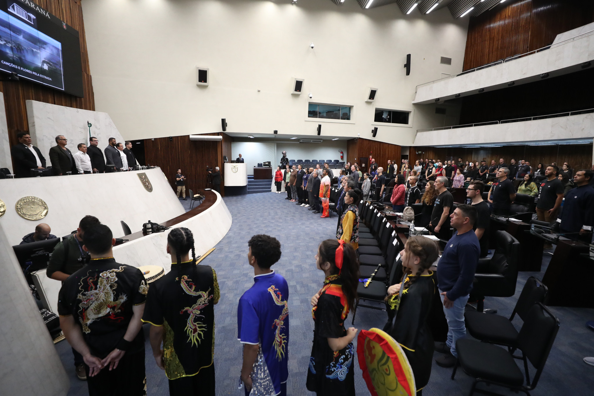 Mestres do Kung Fu recebem homenagem durante solenidade realizada na Assembleia Legislativa