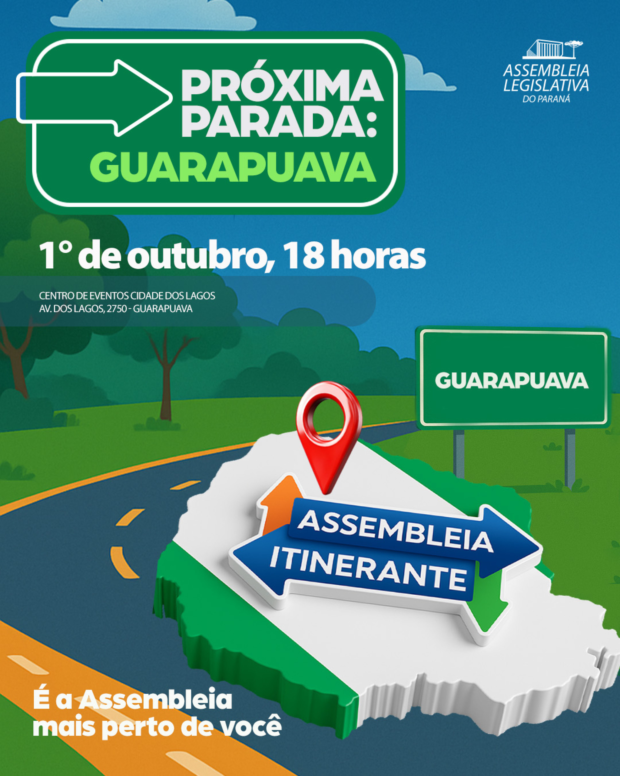 Assembleia Itinerante desembarca pela 1ª vez em Guarapuava na quarta-feira (1º)