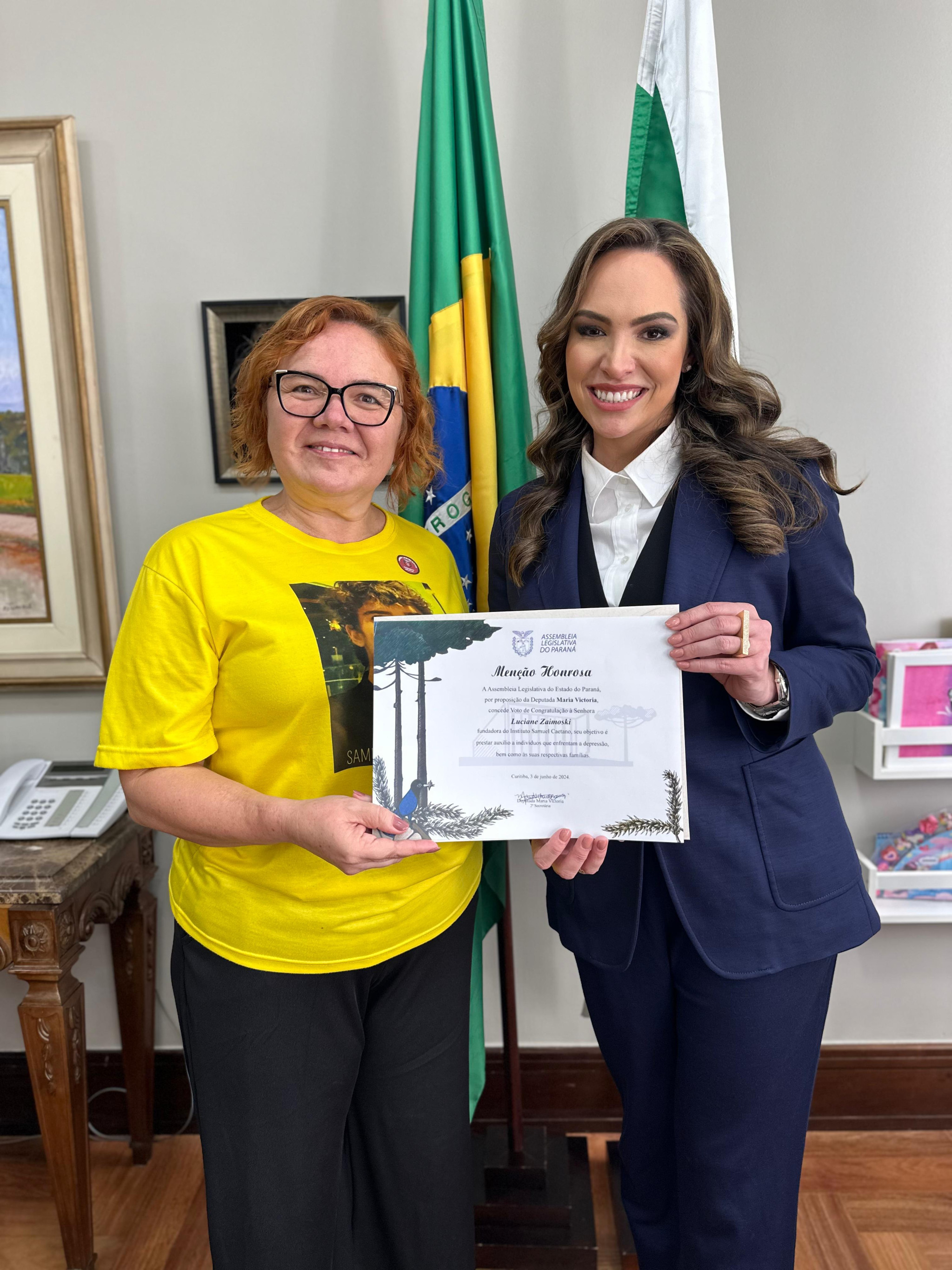 Assembleia homenageia Luciane Zaimoski, fundadora do Instituto Samuel Caetano